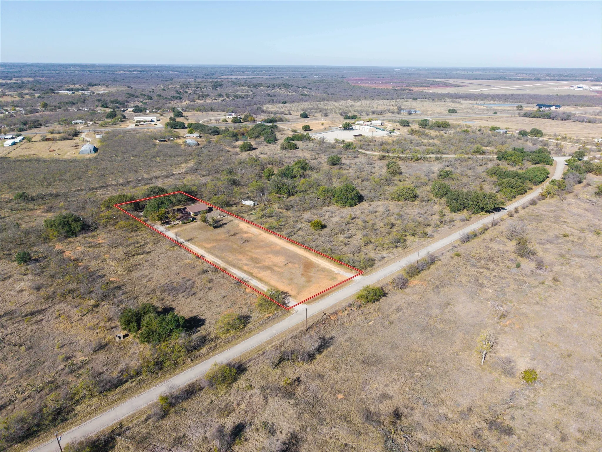 Aerial view of property