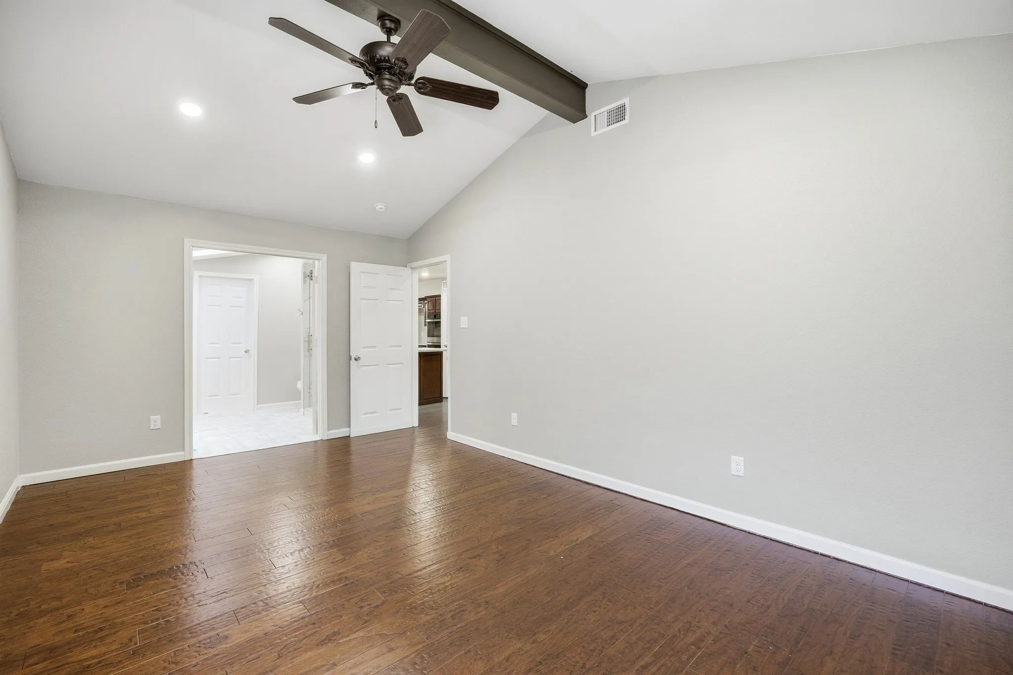 Newly constructed downstairs master suite.