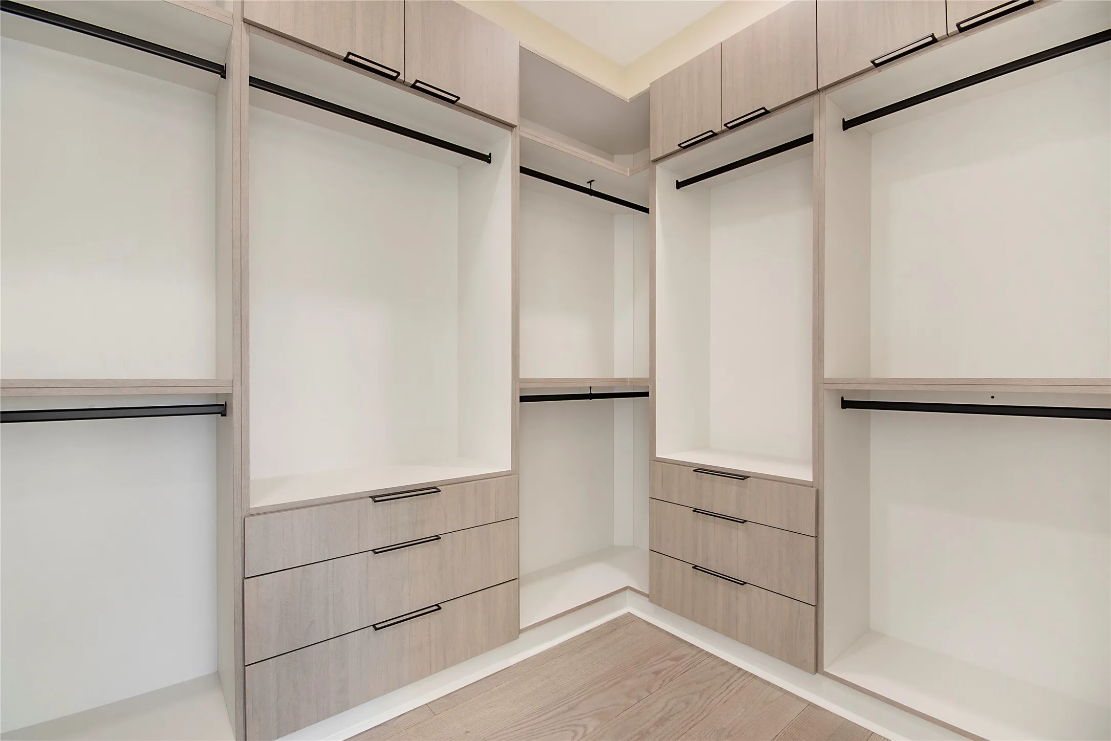 Spacious closet featuring light wood-style floors
