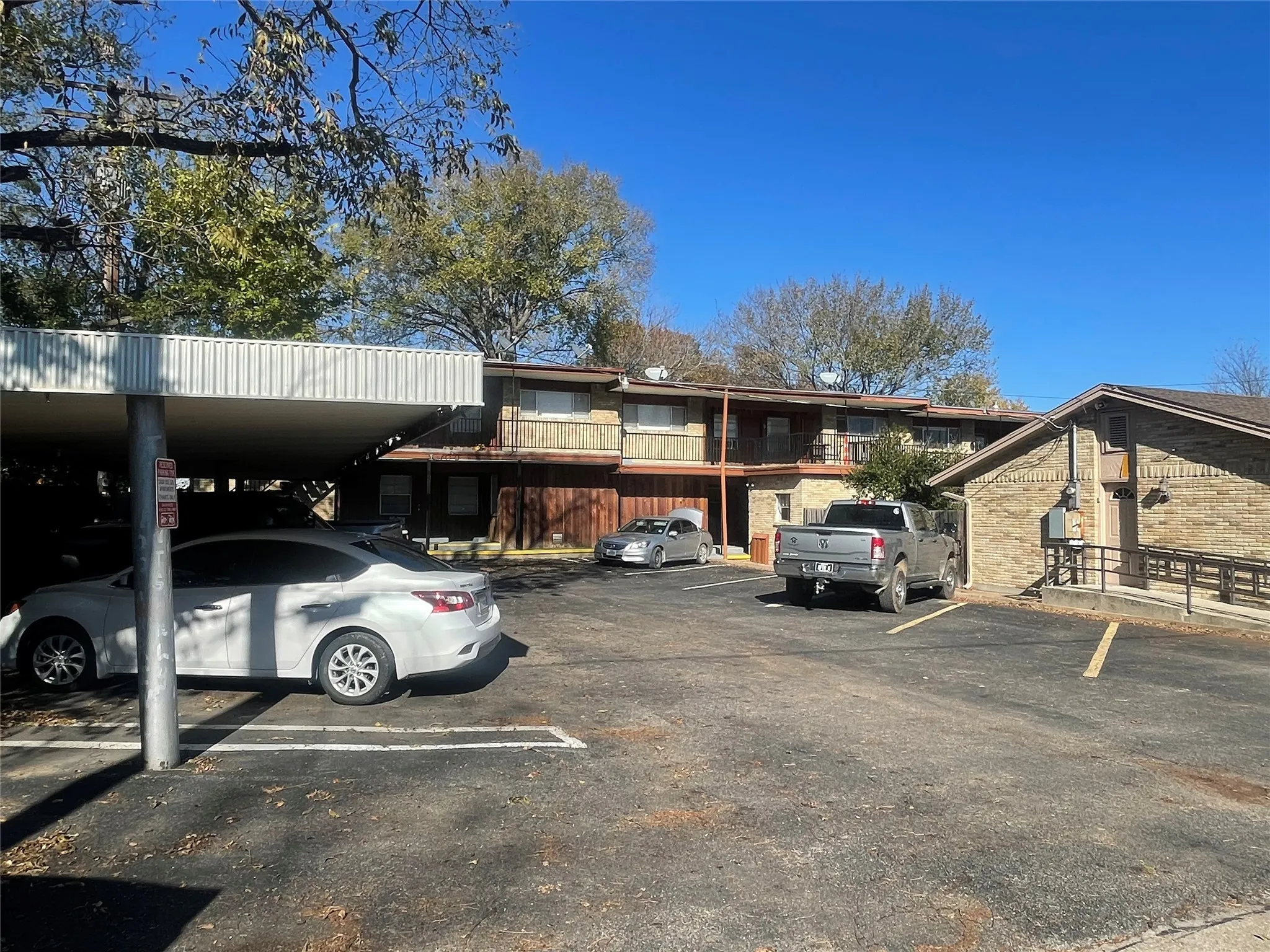 View of uncovered parking lot