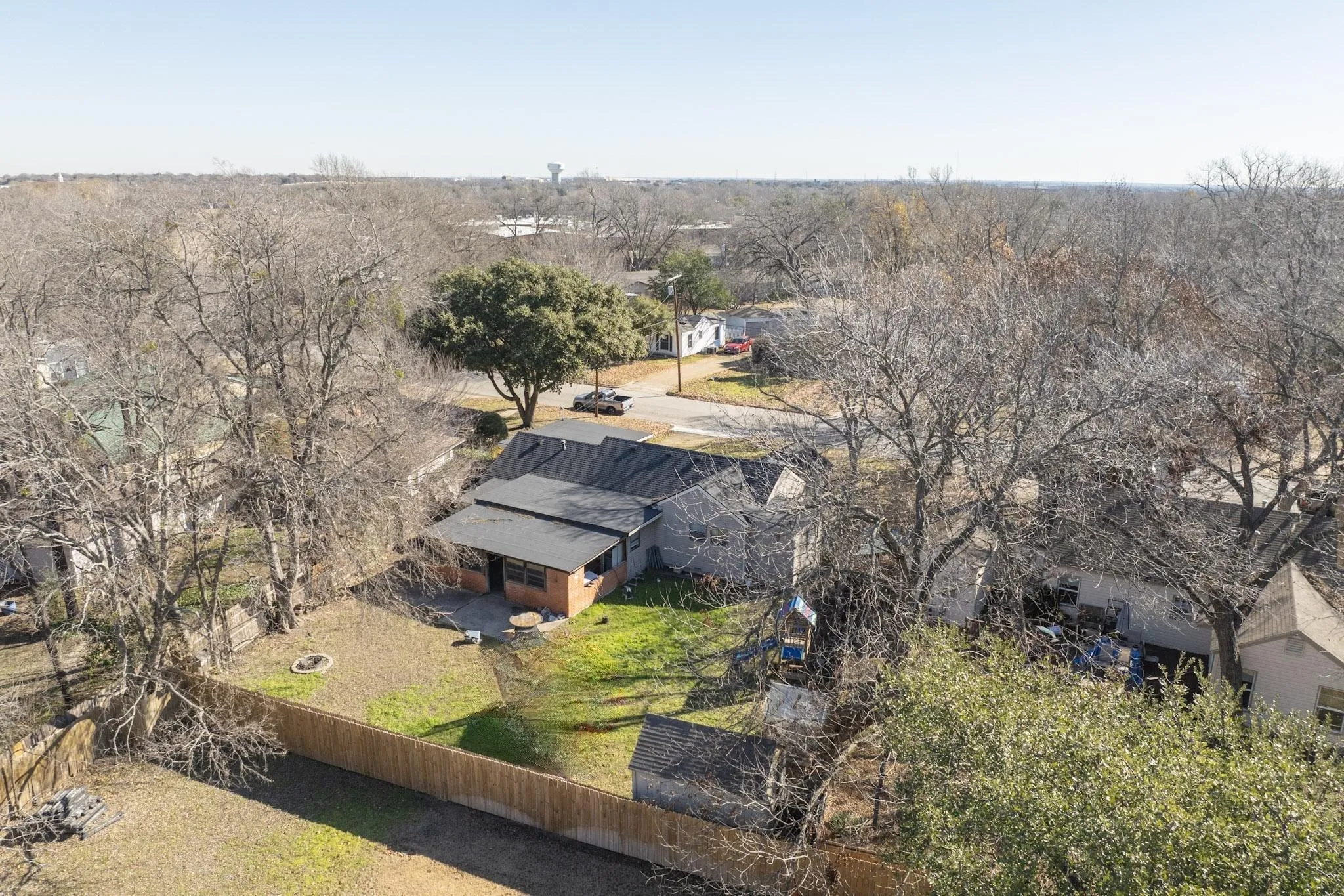 View from above of property