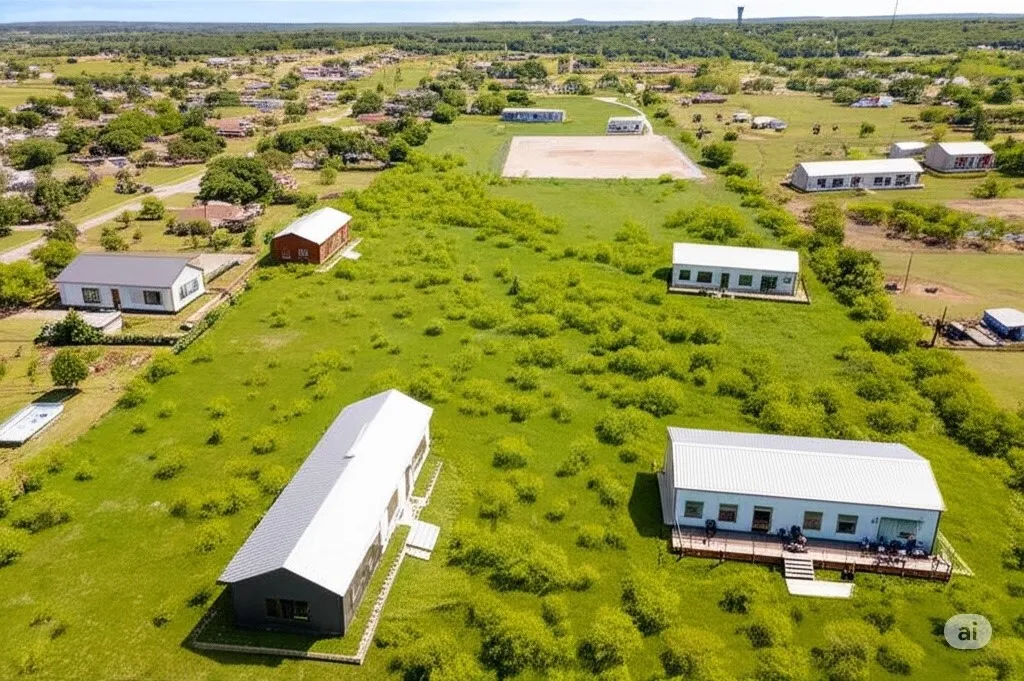 Aerial view of sparsely populated area AI  Generated to show the possibilities