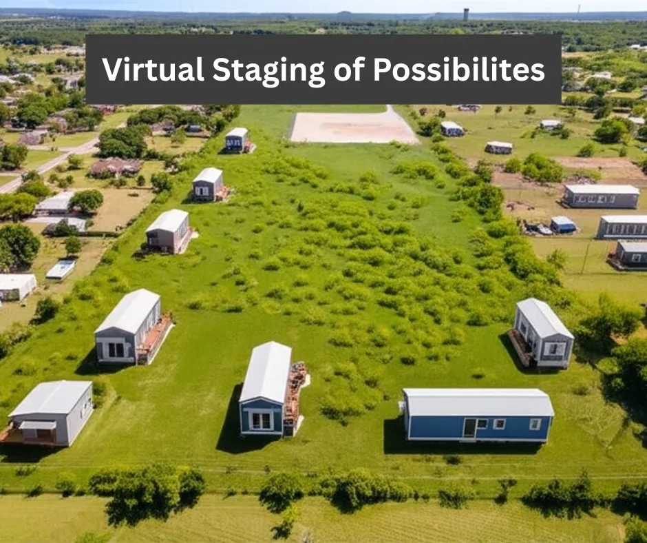 Aerial view of sparsely populated area AI  Generated to show the possibilities