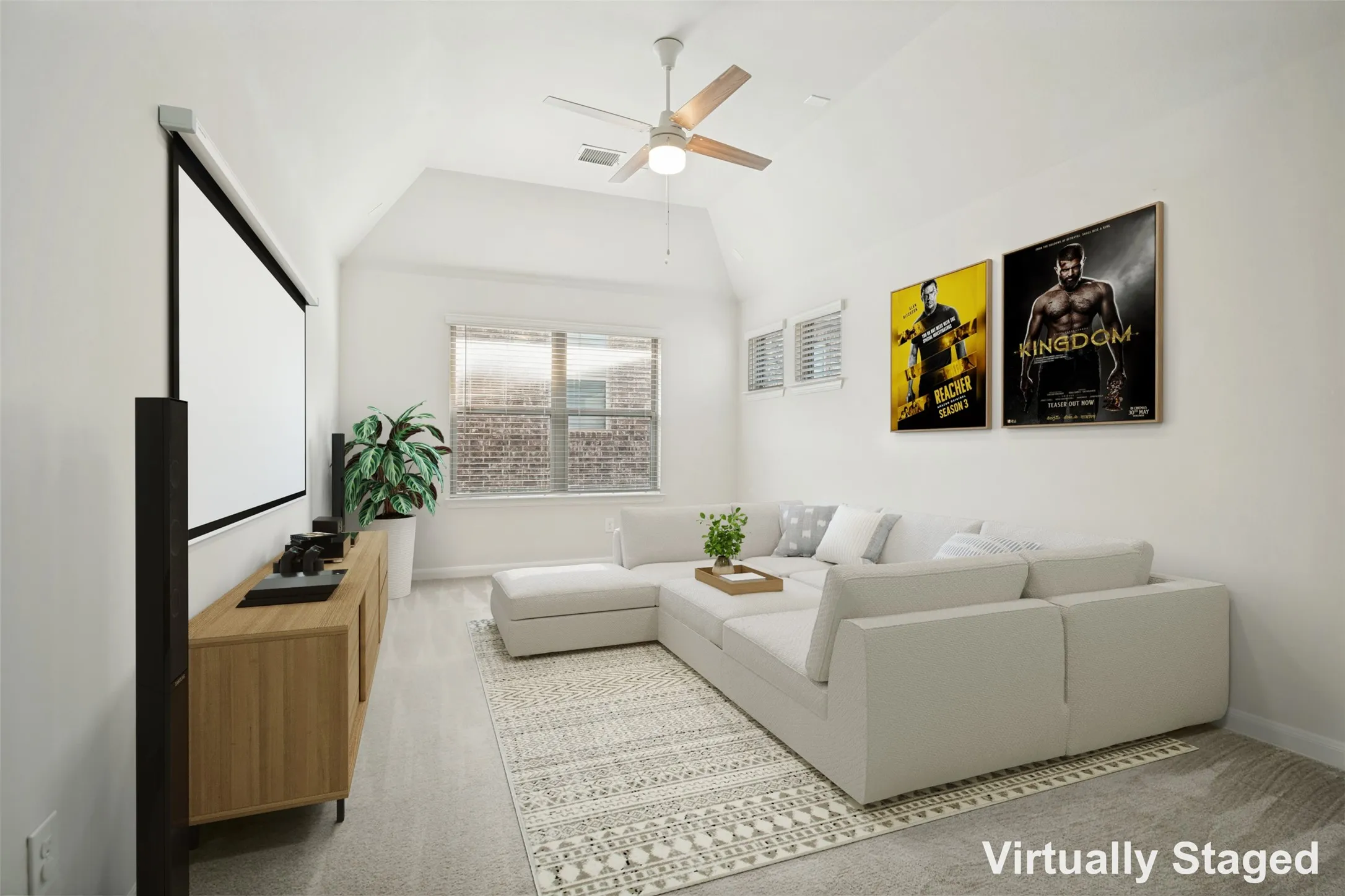 Upstairs media room or 4th bedroom
