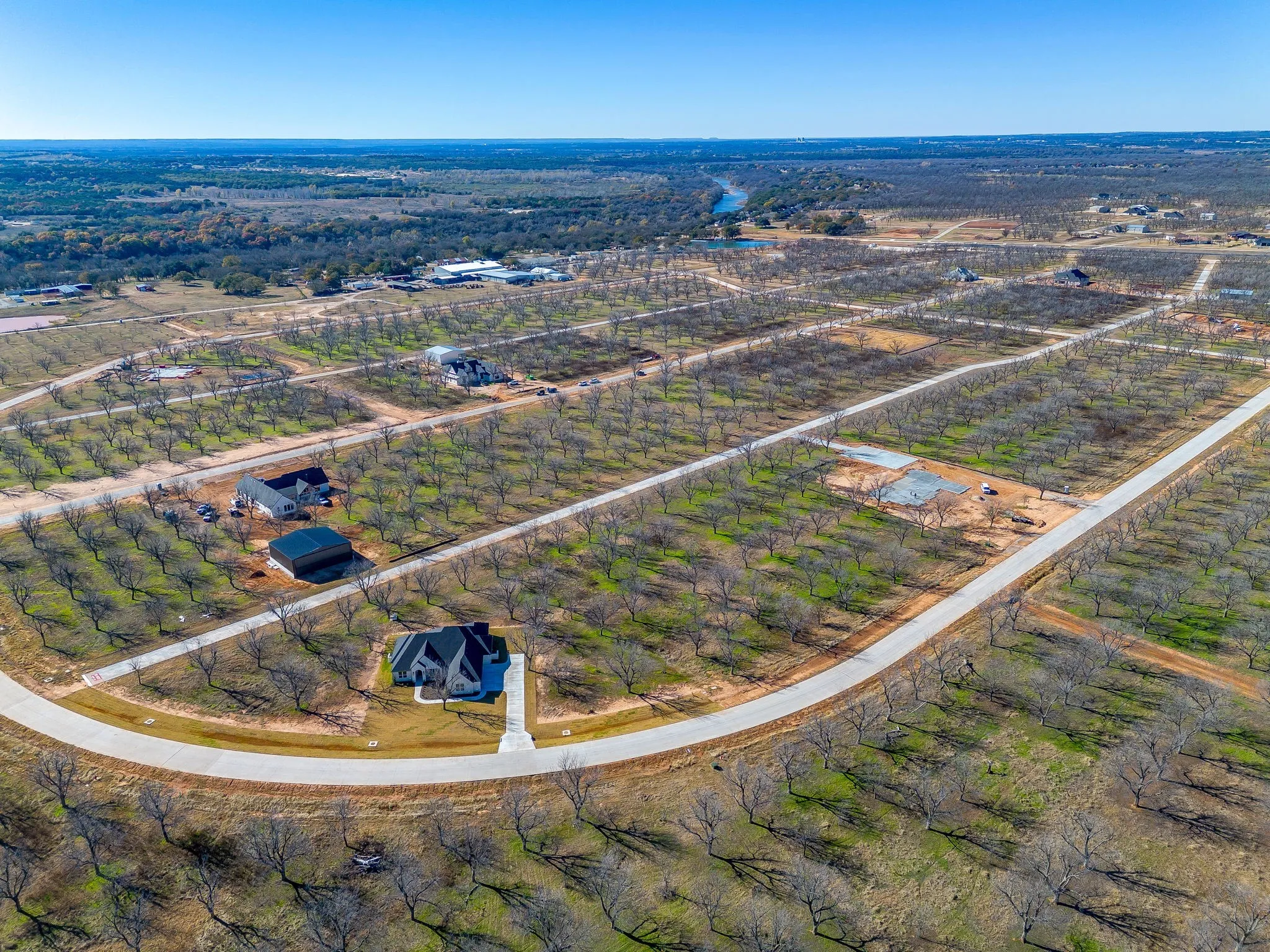 View of property location with rural landscape and large plots for crops