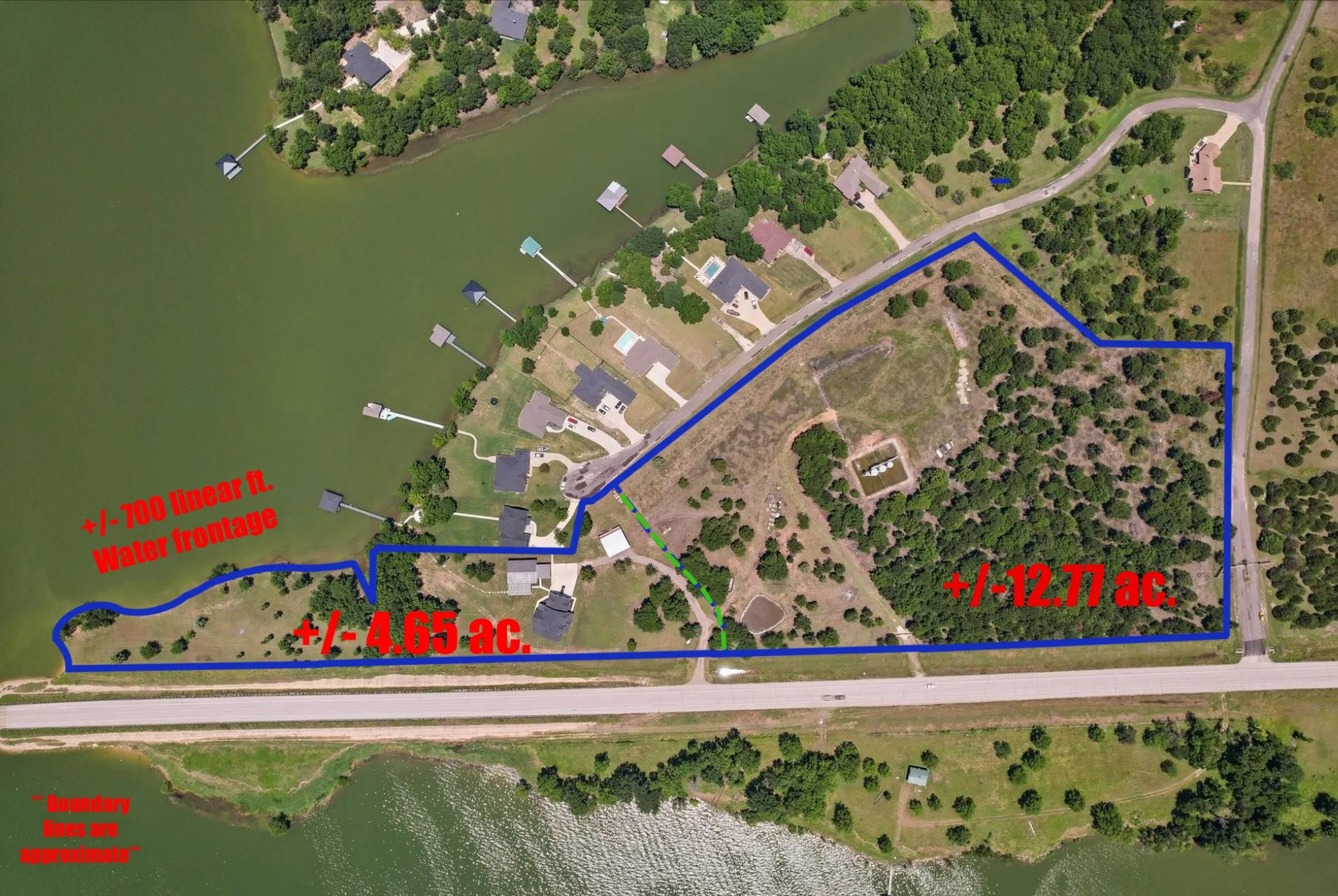 Map / location with property parcel outlined