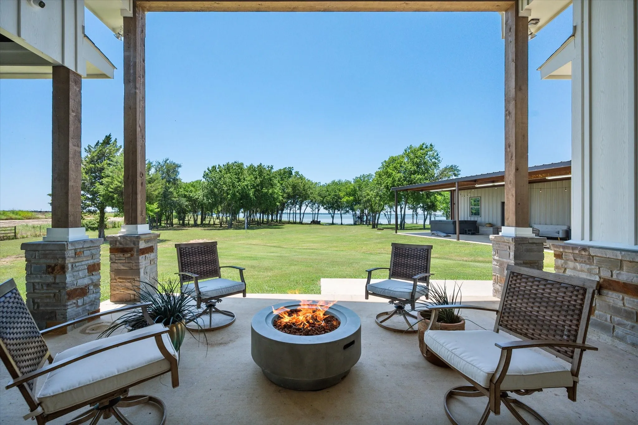 Lakeview from living area and patio