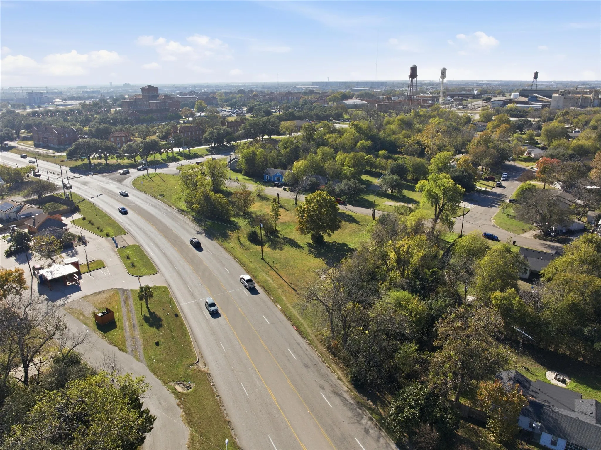 Aerial view of property's location