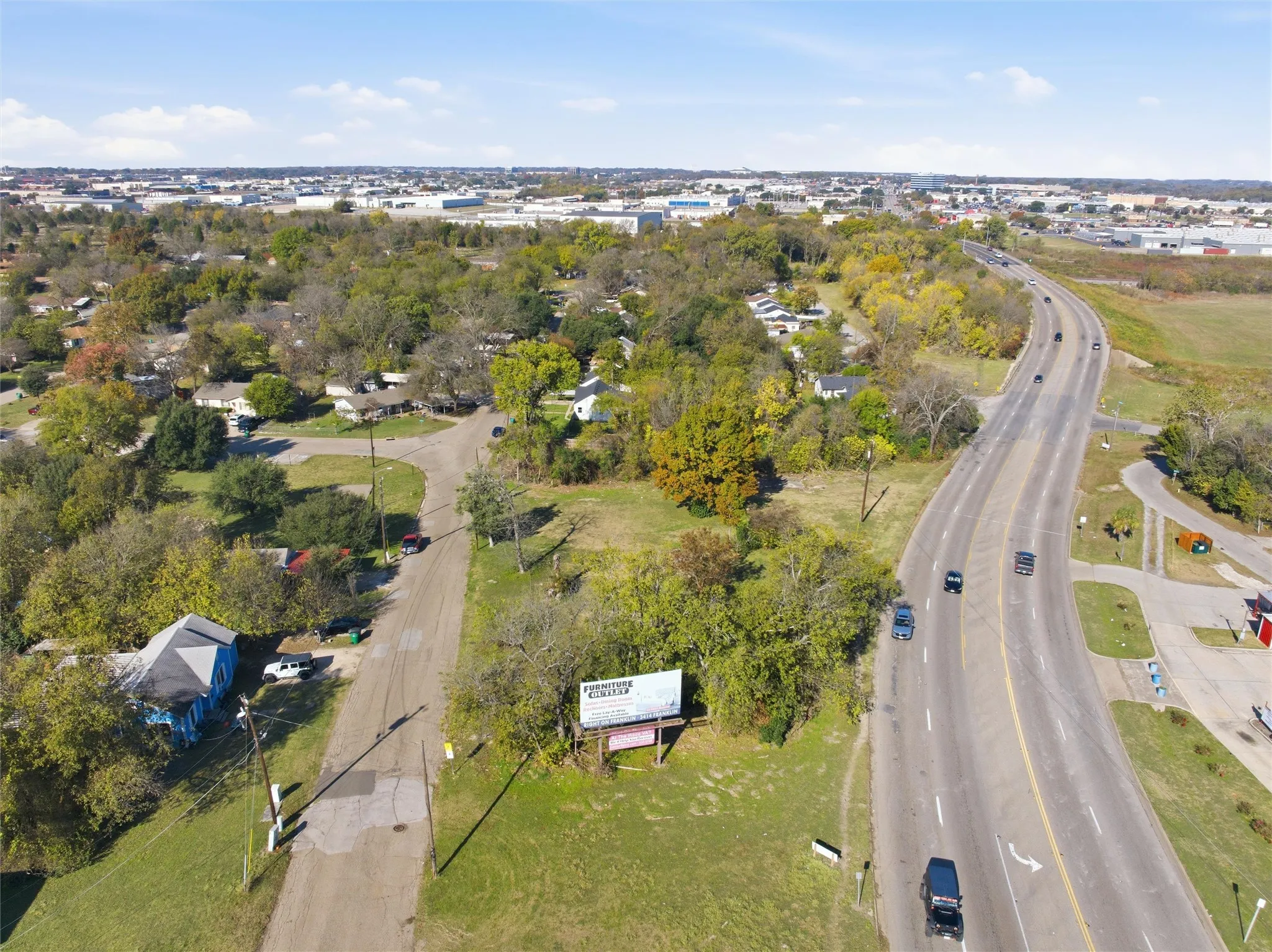 Aerial overview of property's location