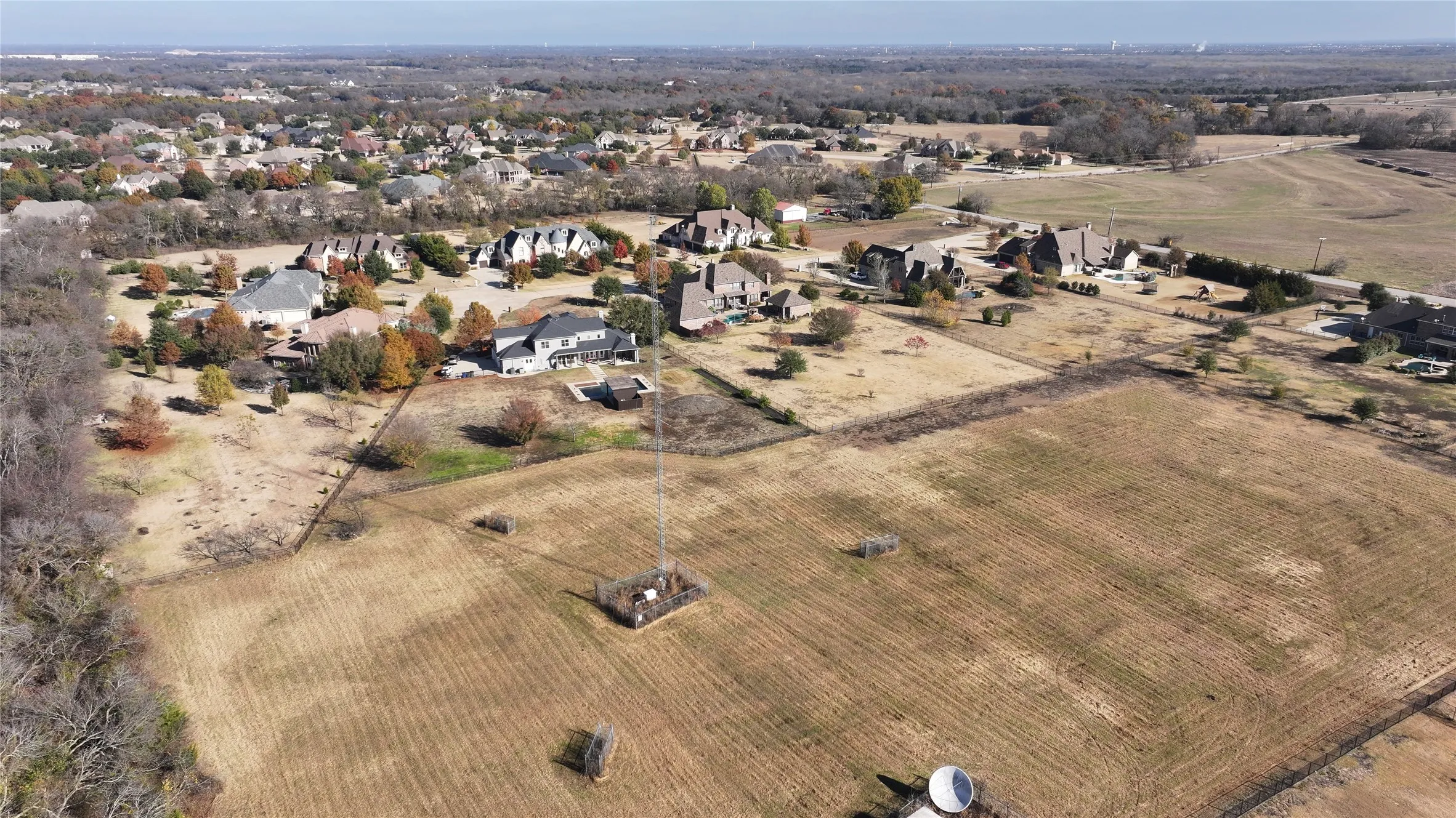 Custom homes surround the area.