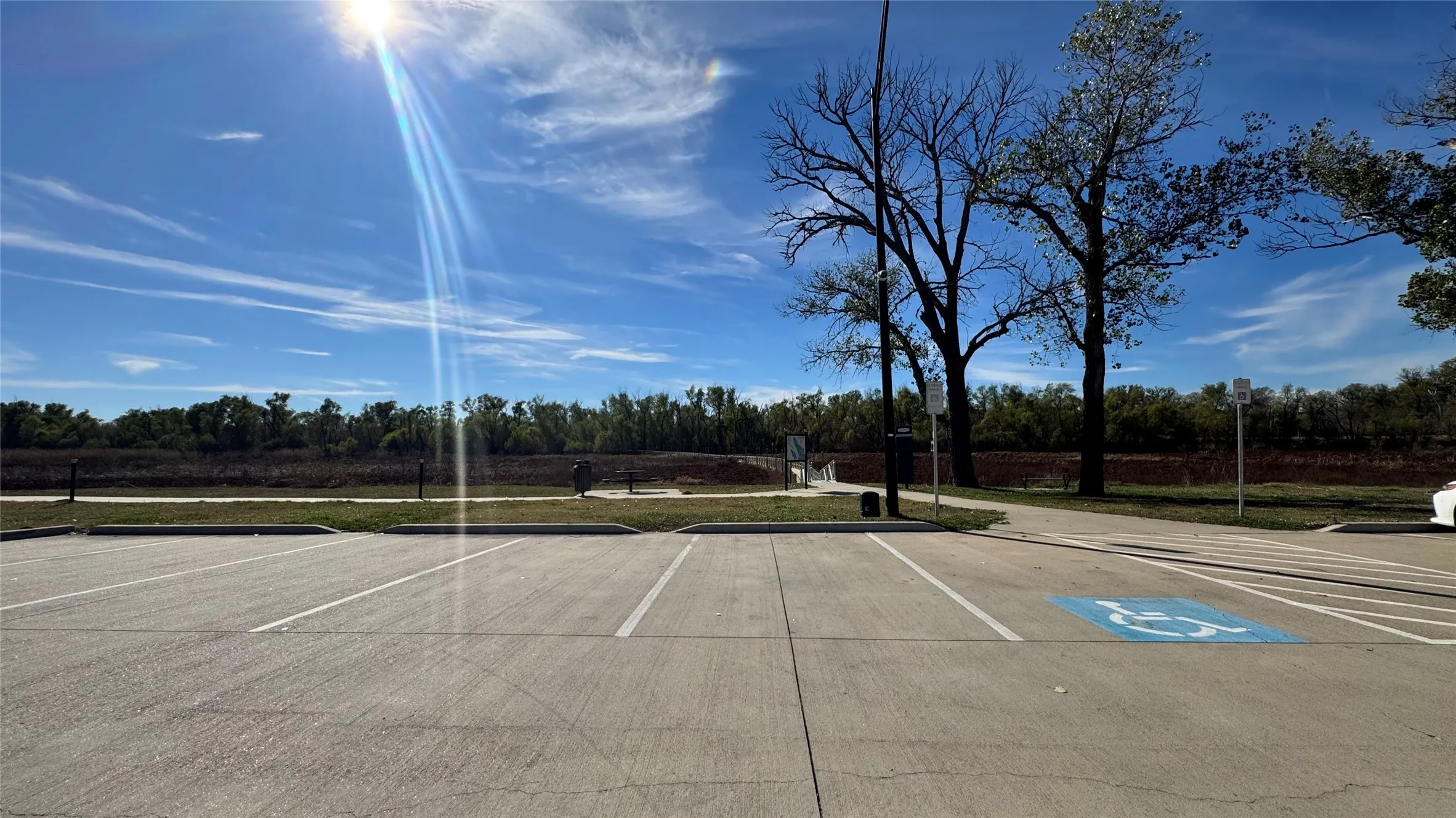 View of uncovered parking lot