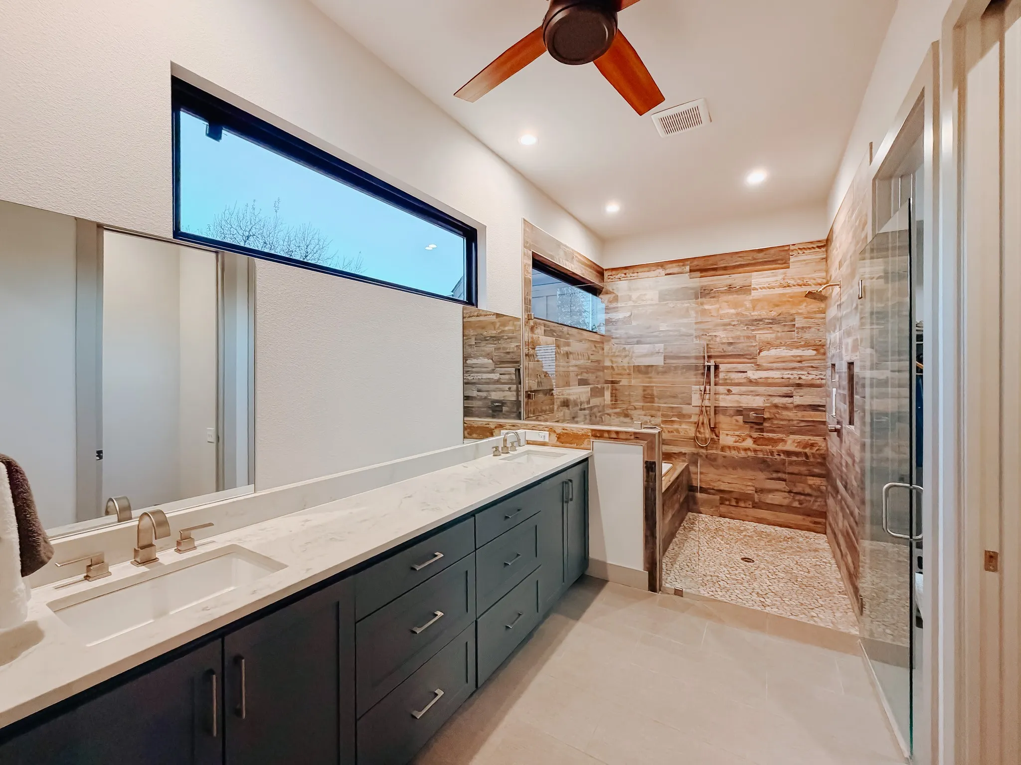 first floor primary bath and large walk-in. closet