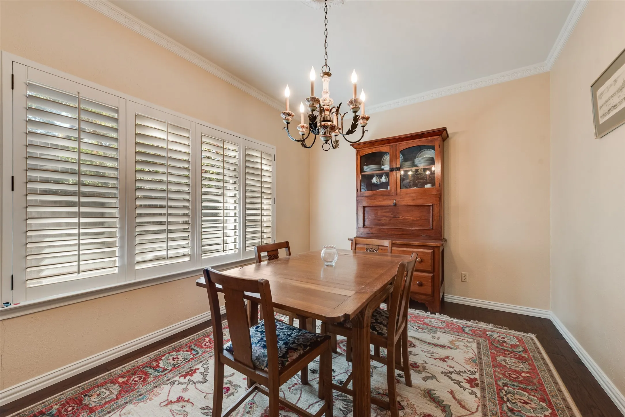Dining room conveniently located off the kitchen and living room.