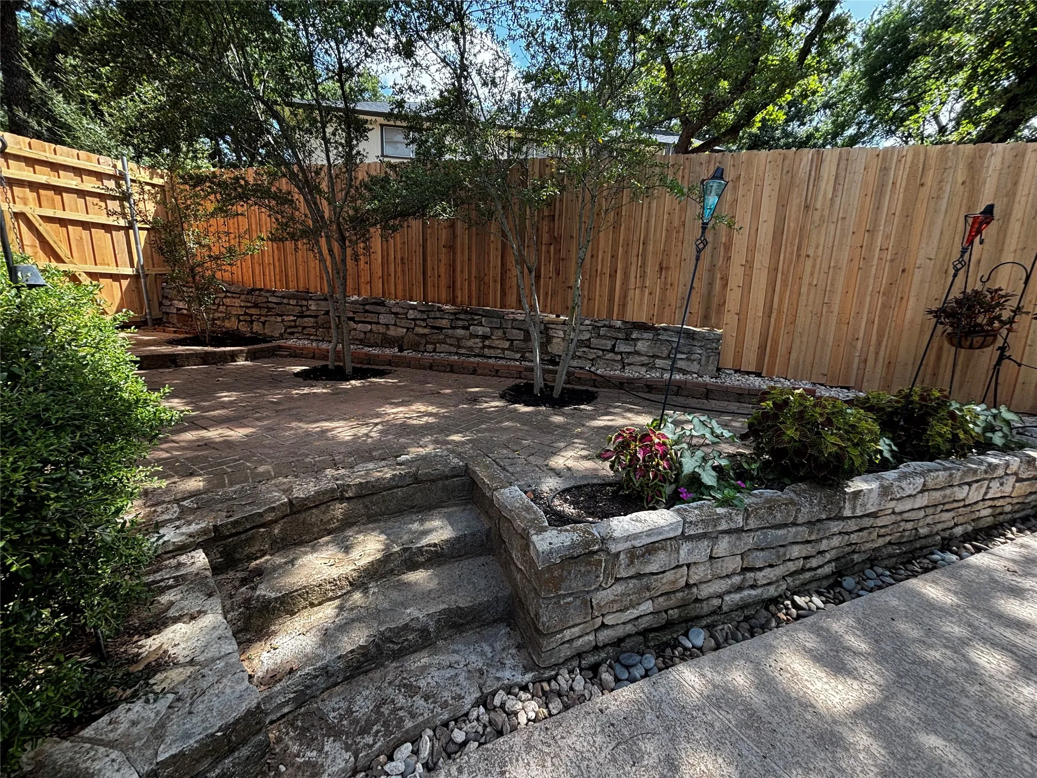 Space for a table or BBQ