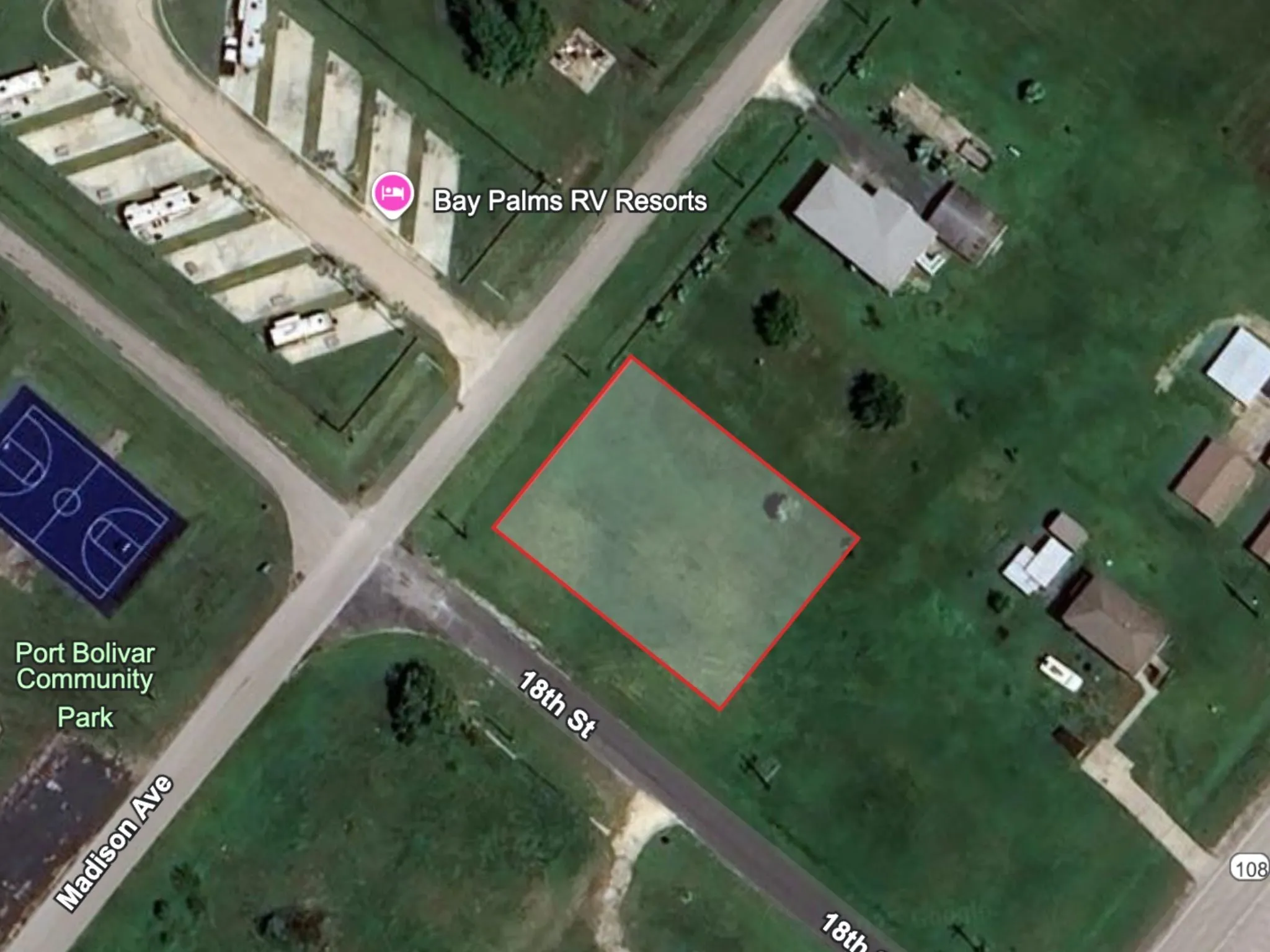 Map / location featuring property boundaries highlighted