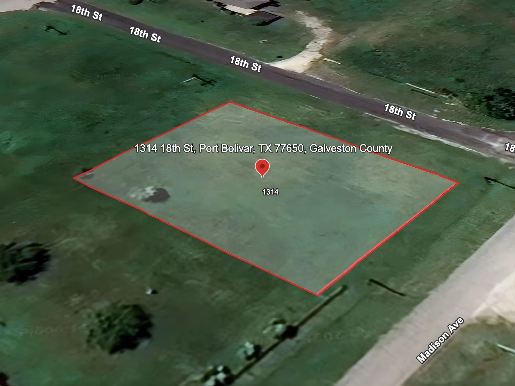 Map of property location featuring property parcel outlined