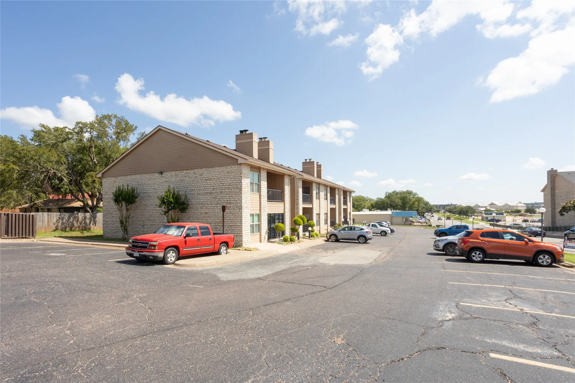 View of uncovered parking lot