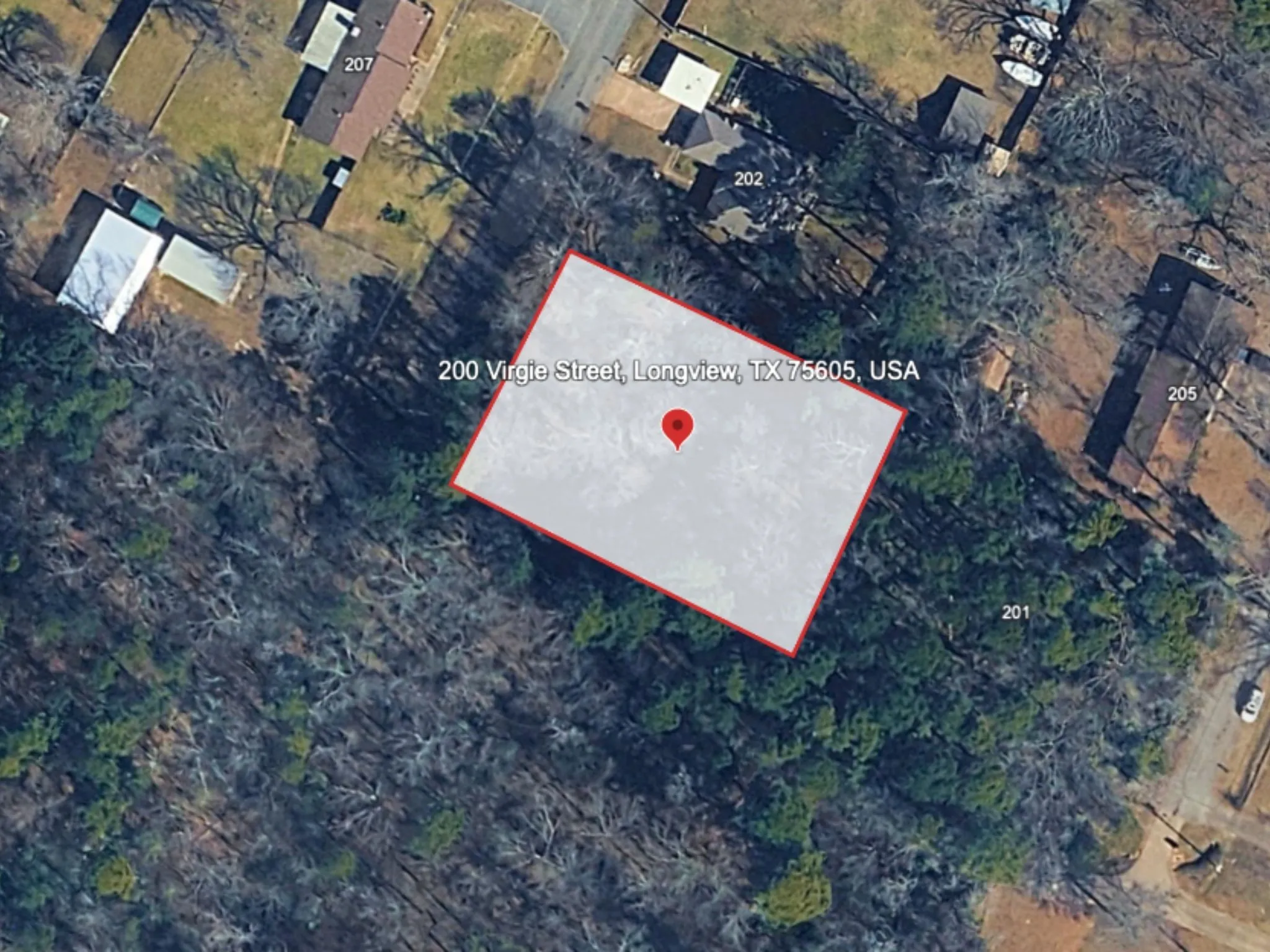 Map of property location featuring property parcel outlined