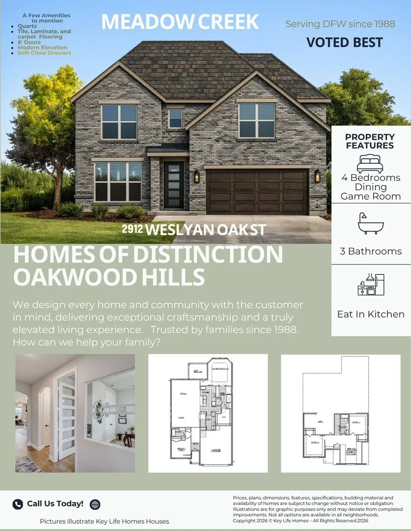 Single Family Residence For Sale in Tarrant County , 2912 Weslyan Oak Street, Bedford, Texas 76021, 4 Bedroom, 3 Bathroom, 2 Garage spaces, 2,630 Sqft, built in 2026, New Construction - Incomplete, mls#21135392, Real Estate Agent in Bedford, Homes For Sale in Tarrant county, Homes For Sale in Bedford, Realtor in Bedford Texas, Real Estate Brokerage Independent Realty Texas, Luminita Cordes Realtor