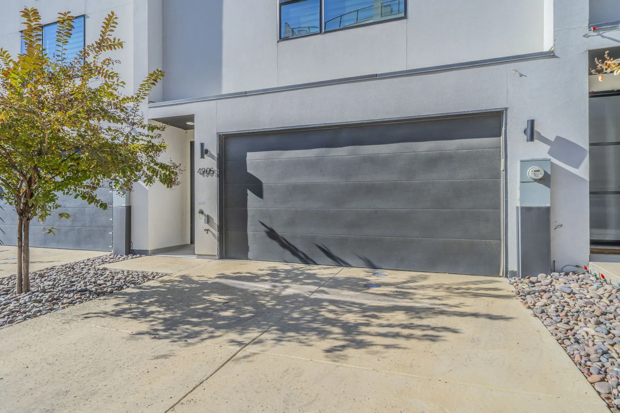 Garage featuring driveway
