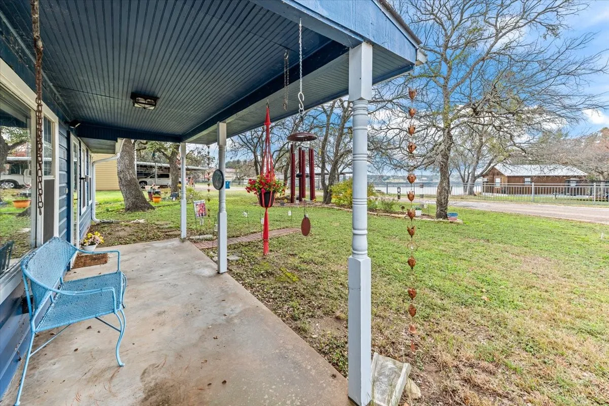 Front patio with lake view
