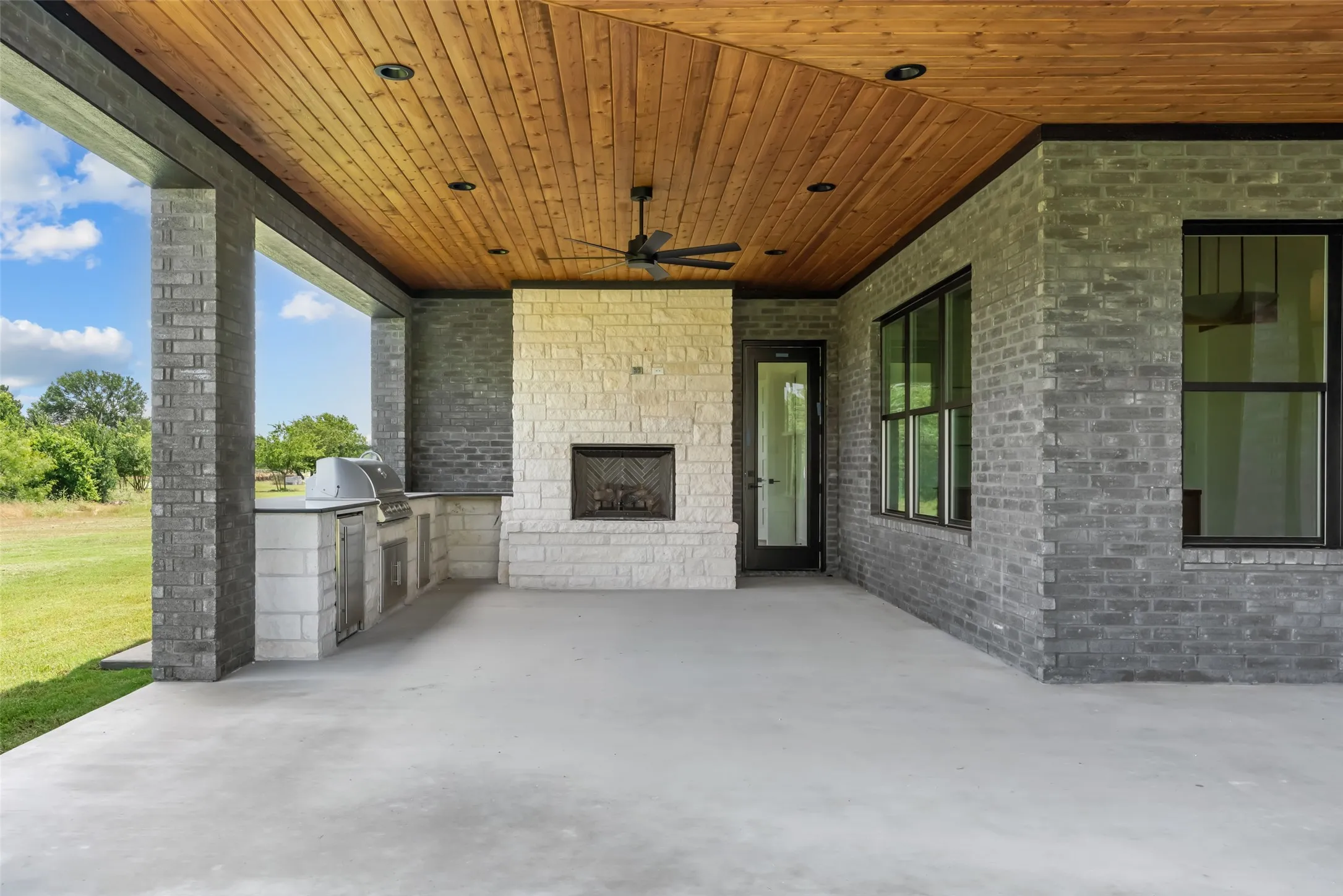 Backyard is ready for entertaining.