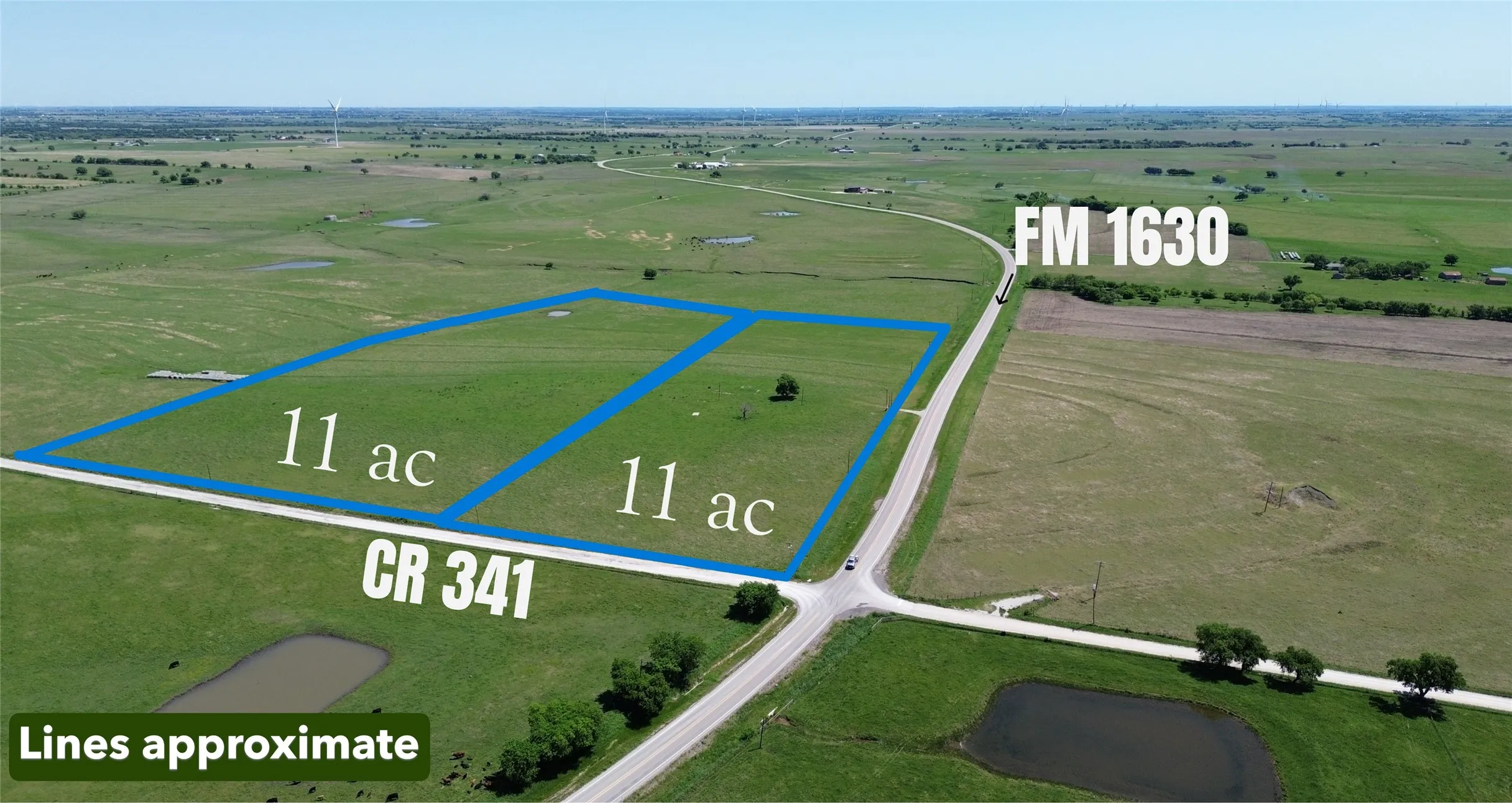 Aerial with approximate boundaries