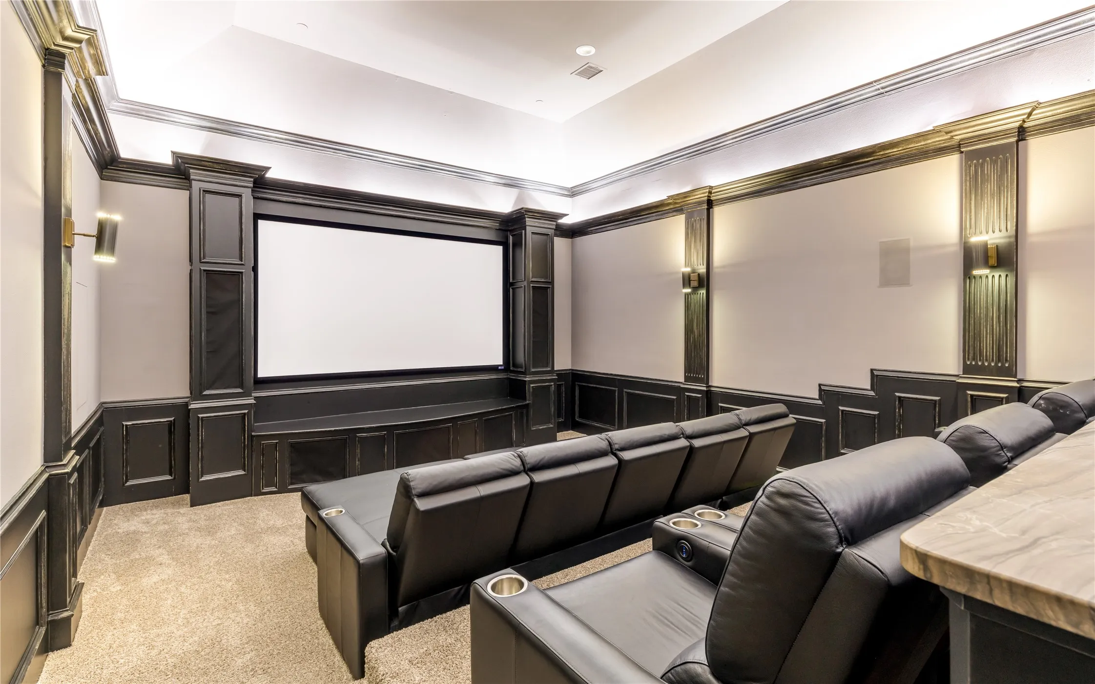 Huge movie room located on the main floor