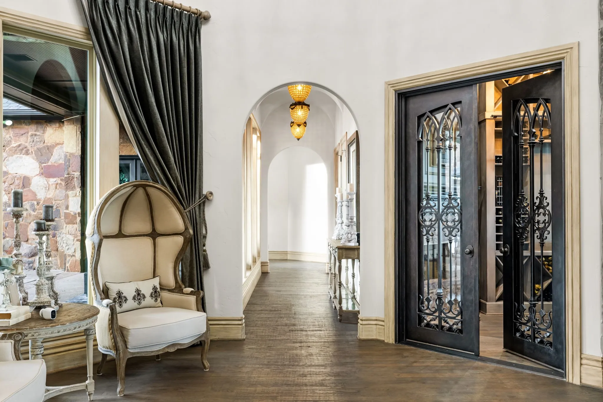 Entry with views of the wine cellar