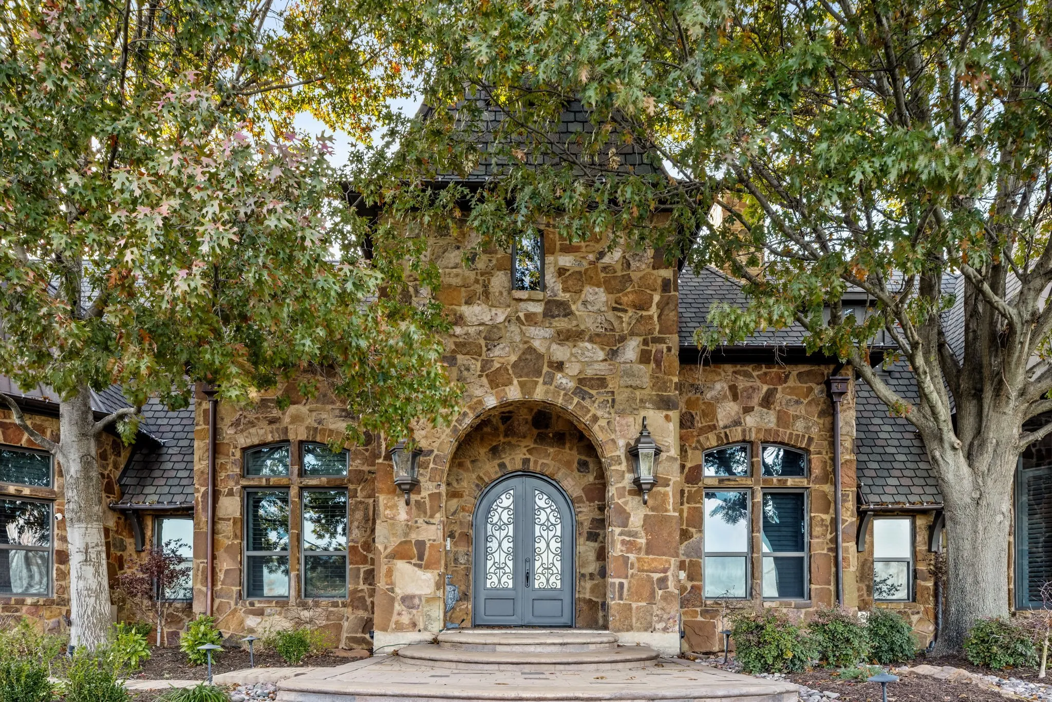 Flagstone and iron welcome you in to your country home