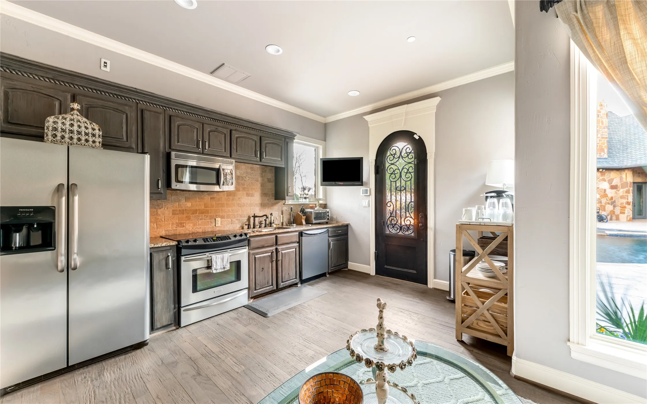 kitchen and living room in the guest house