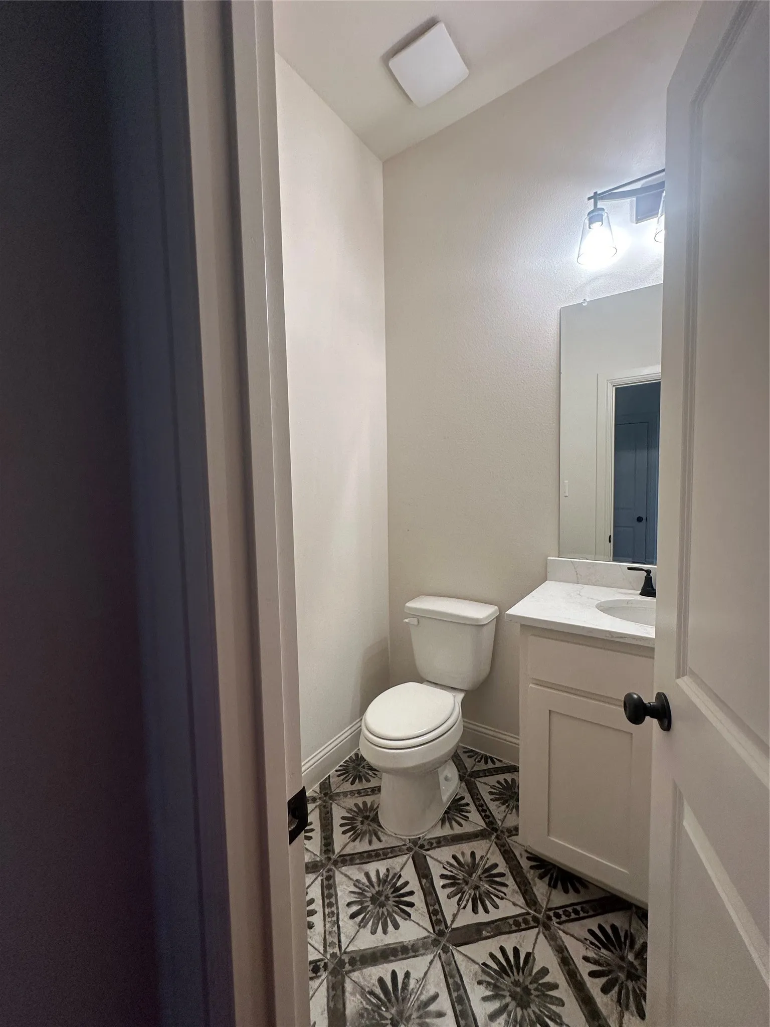 Mud Bench and half bath off garage entrance