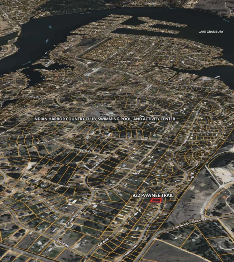 Location of lot in relation to Indian Harbor Country Club and Lake Granbury