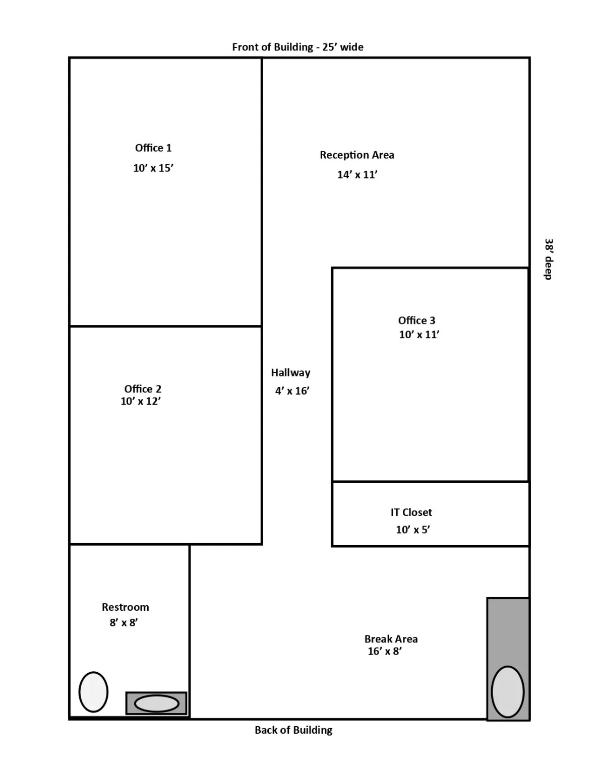 Floorplan Example drawing Suite 500B