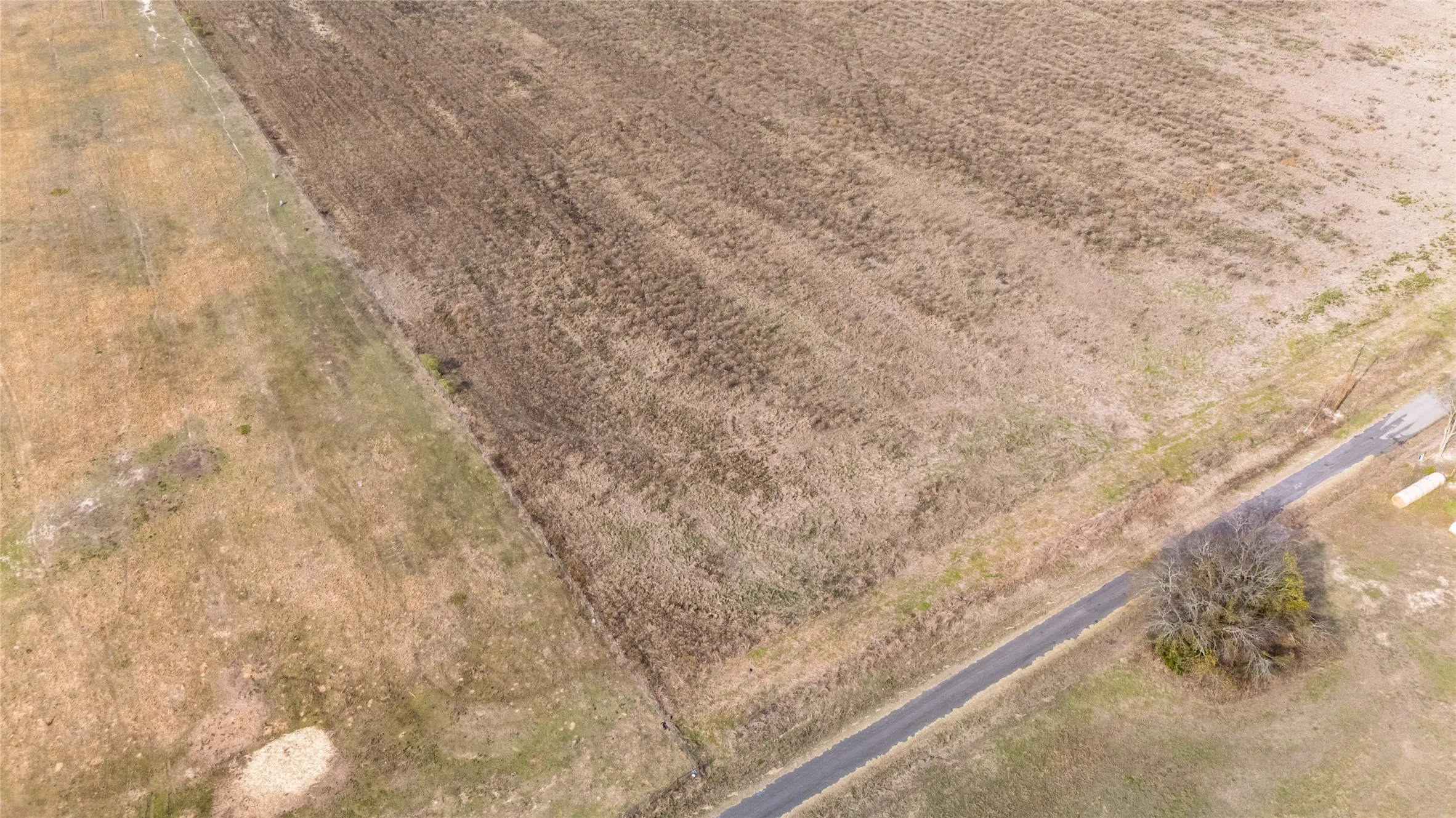 Aerial view of sparsely populated area