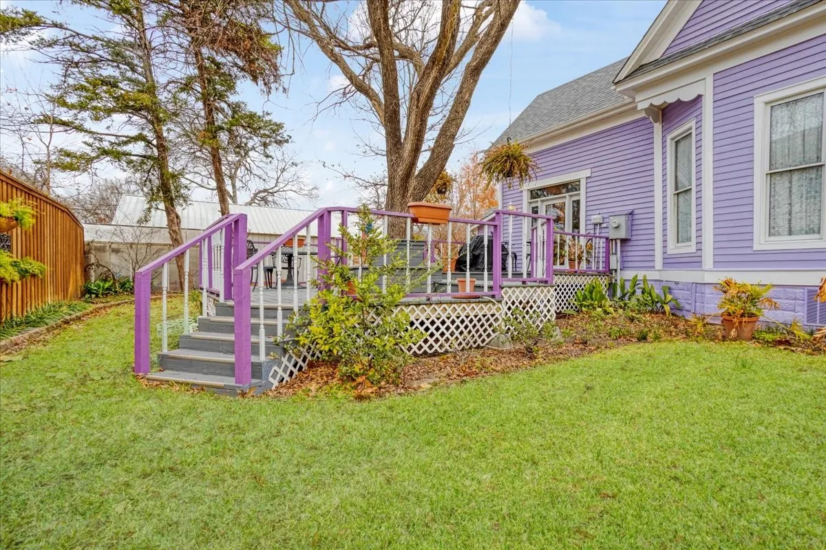 Rear deck.