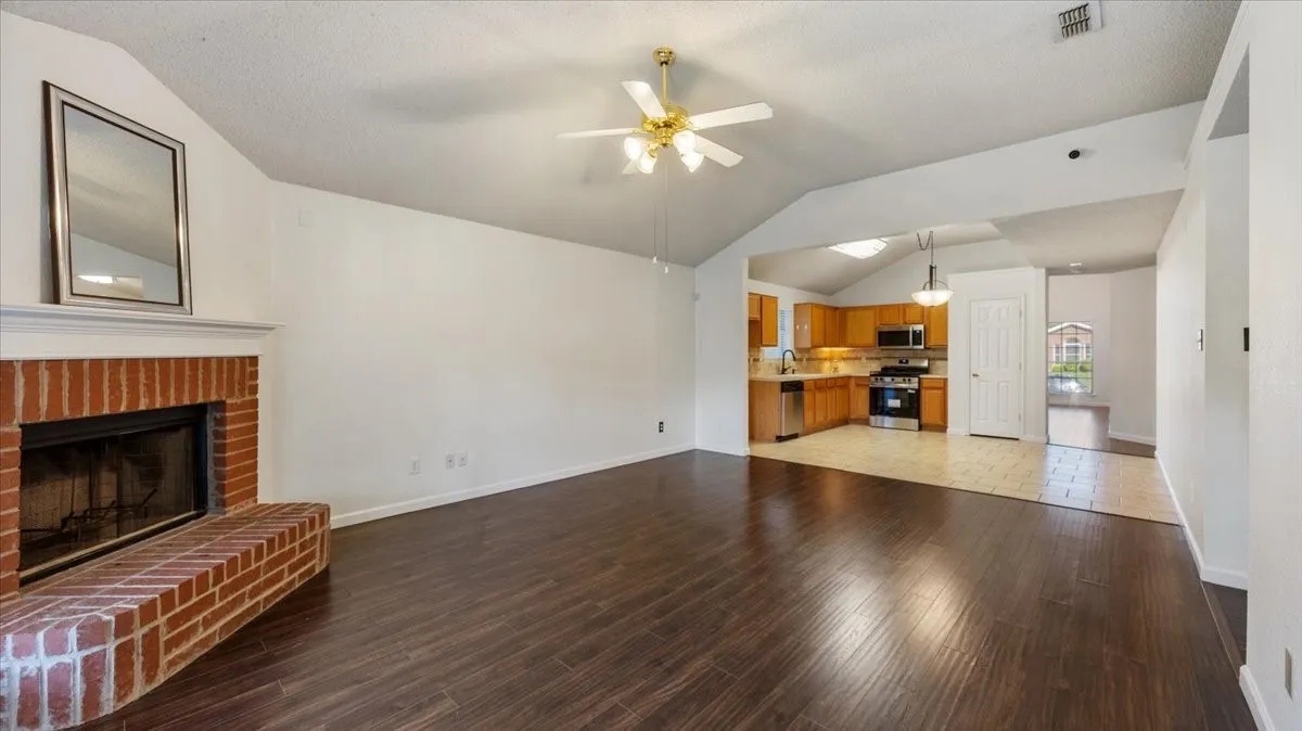 Looking into the kitchen from family room.