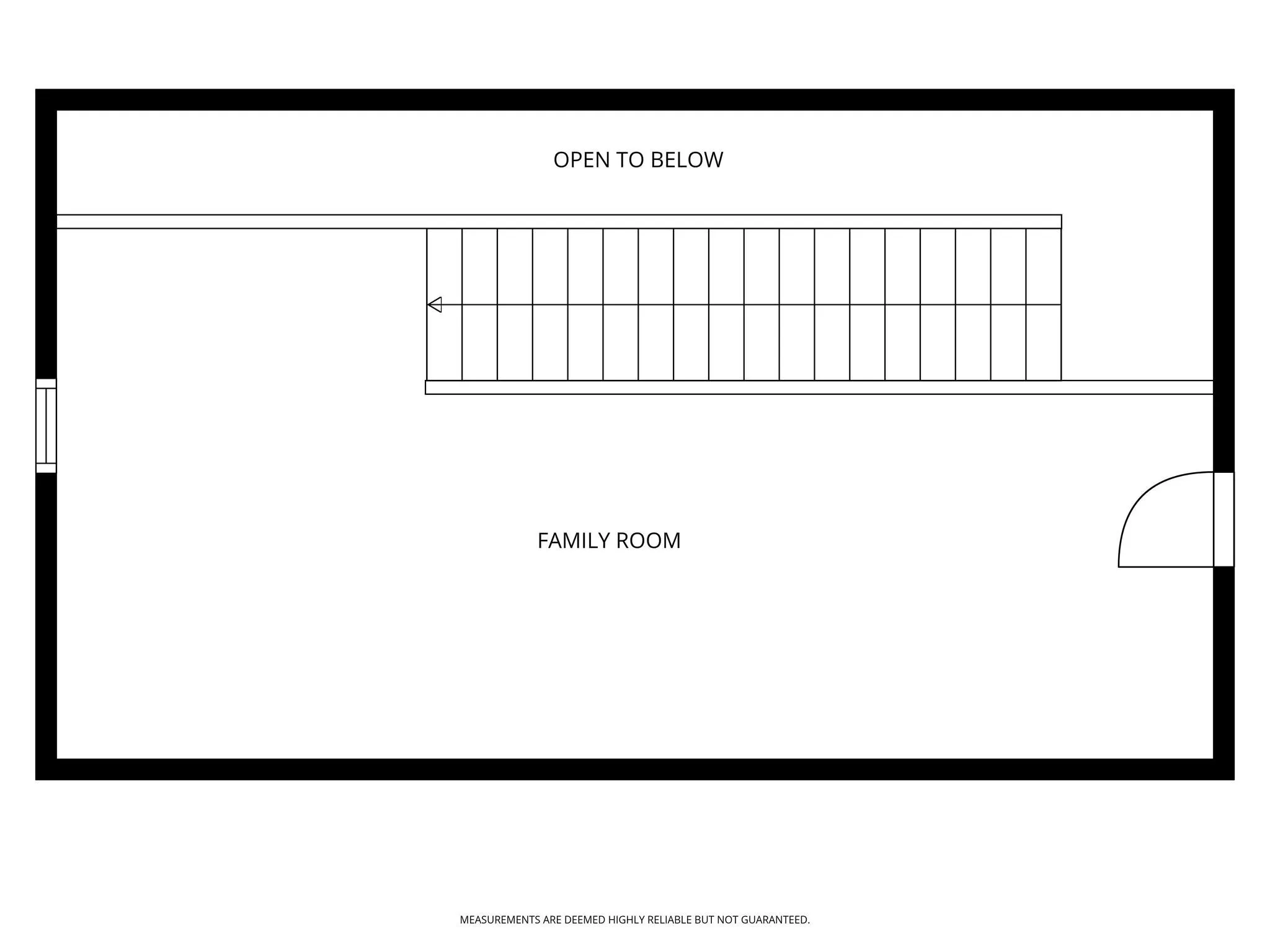 Main home floor plan showing the loft - perfect for an extra living area or flex space