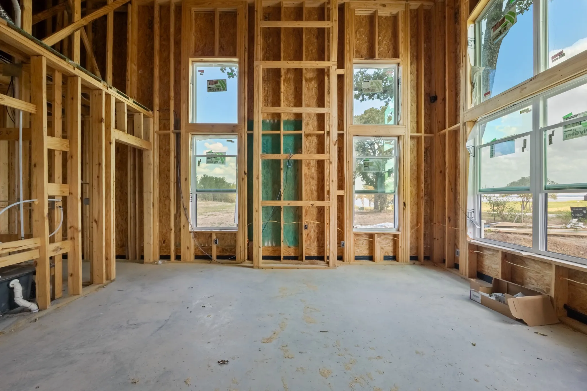 New build in Progress - Fireplace in living room