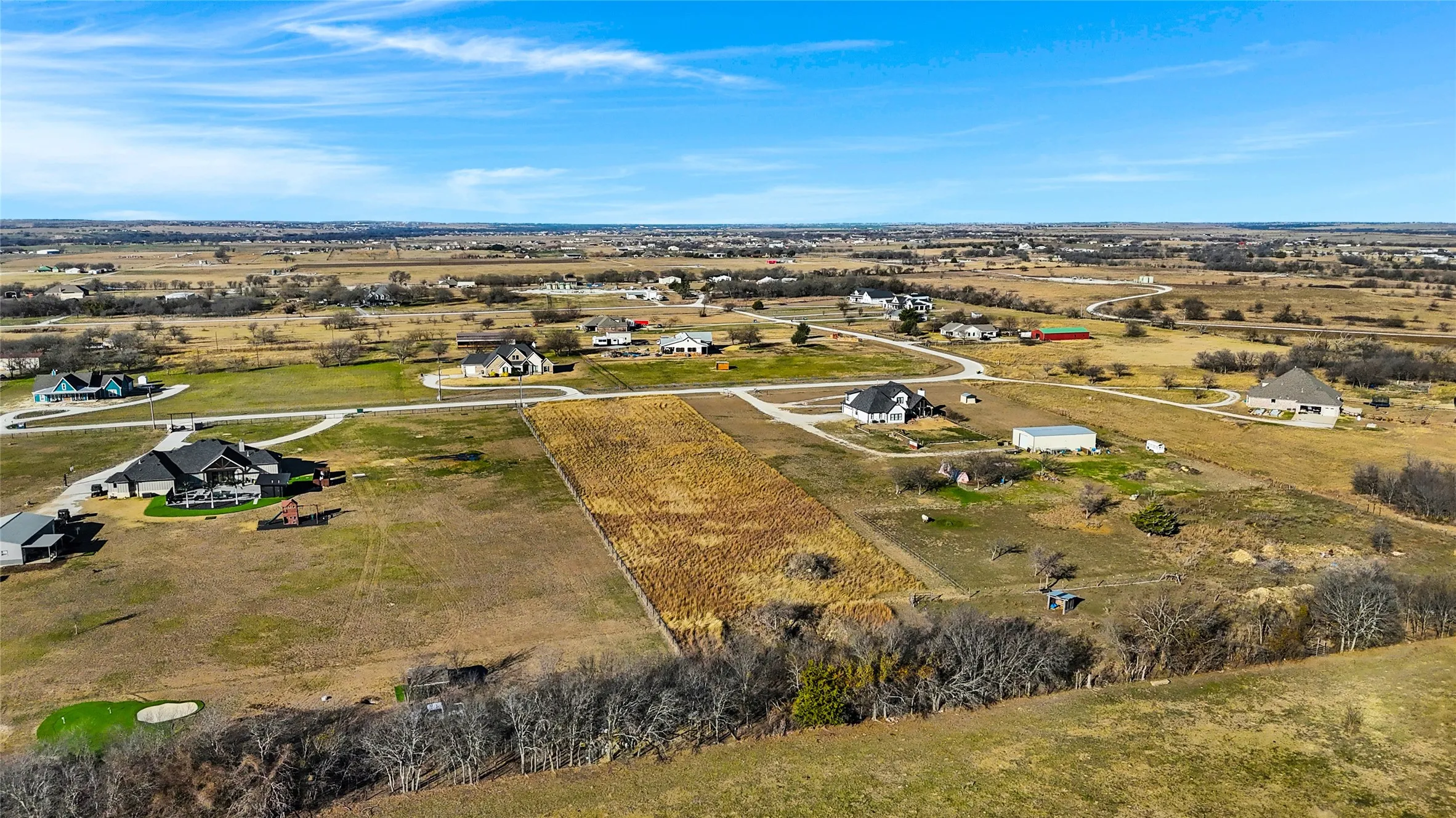 View from the east side of the property looking west.