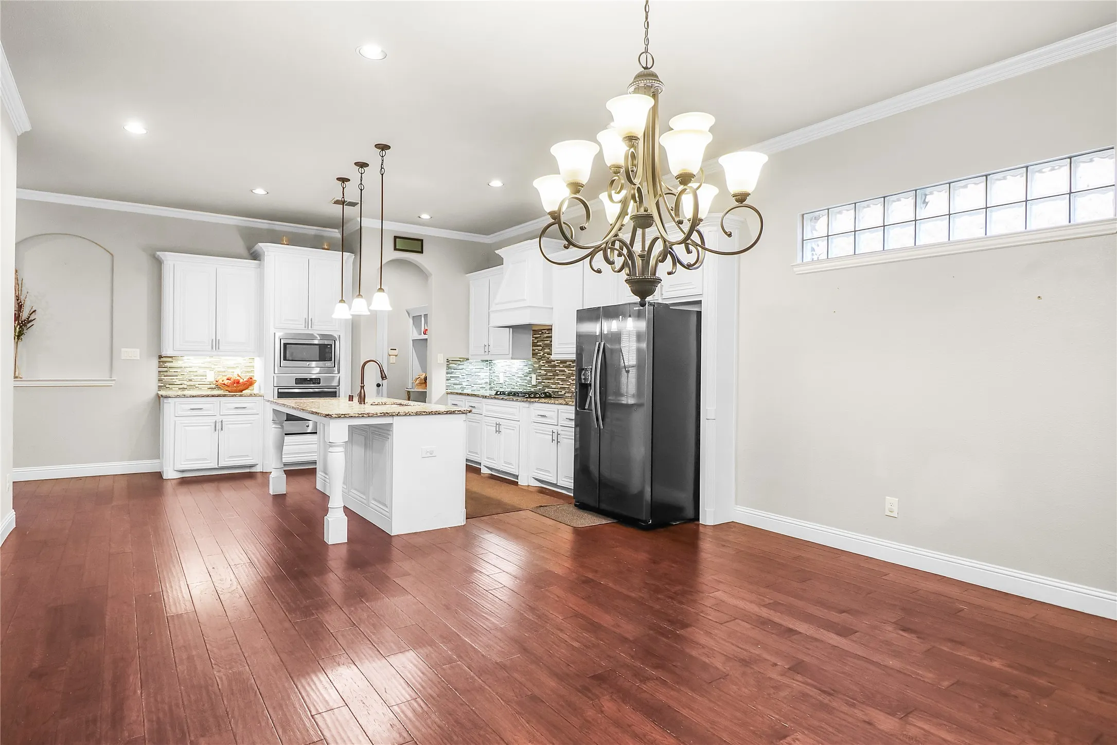 Dining room and kitchen space