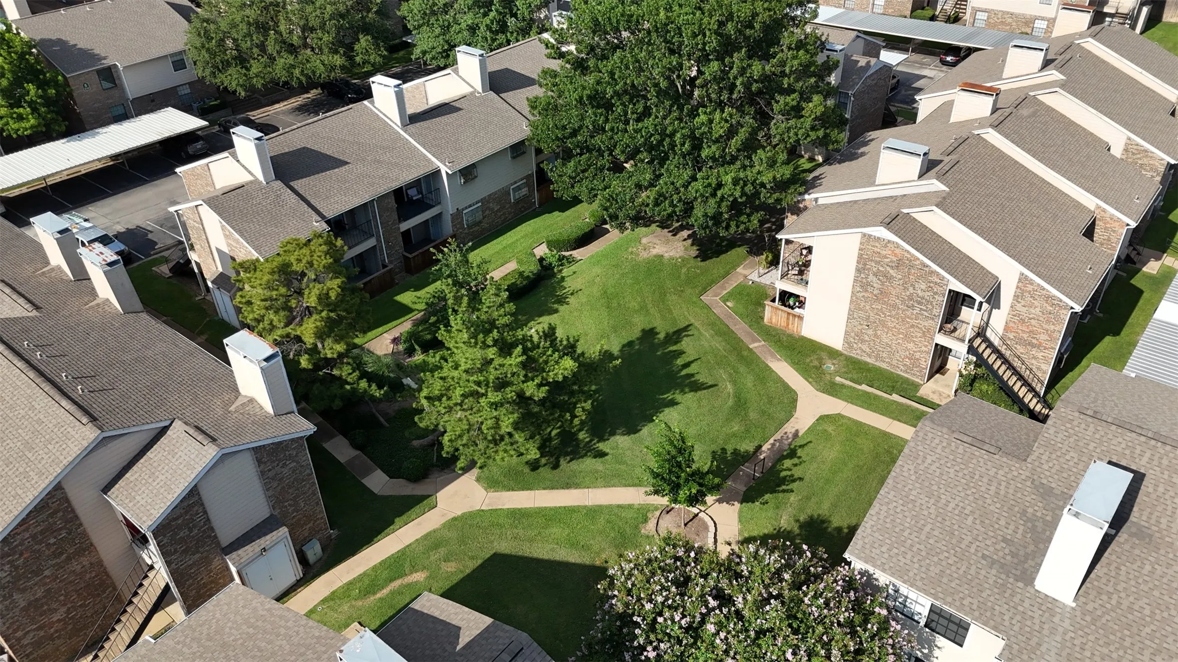 Aerial view of residential area