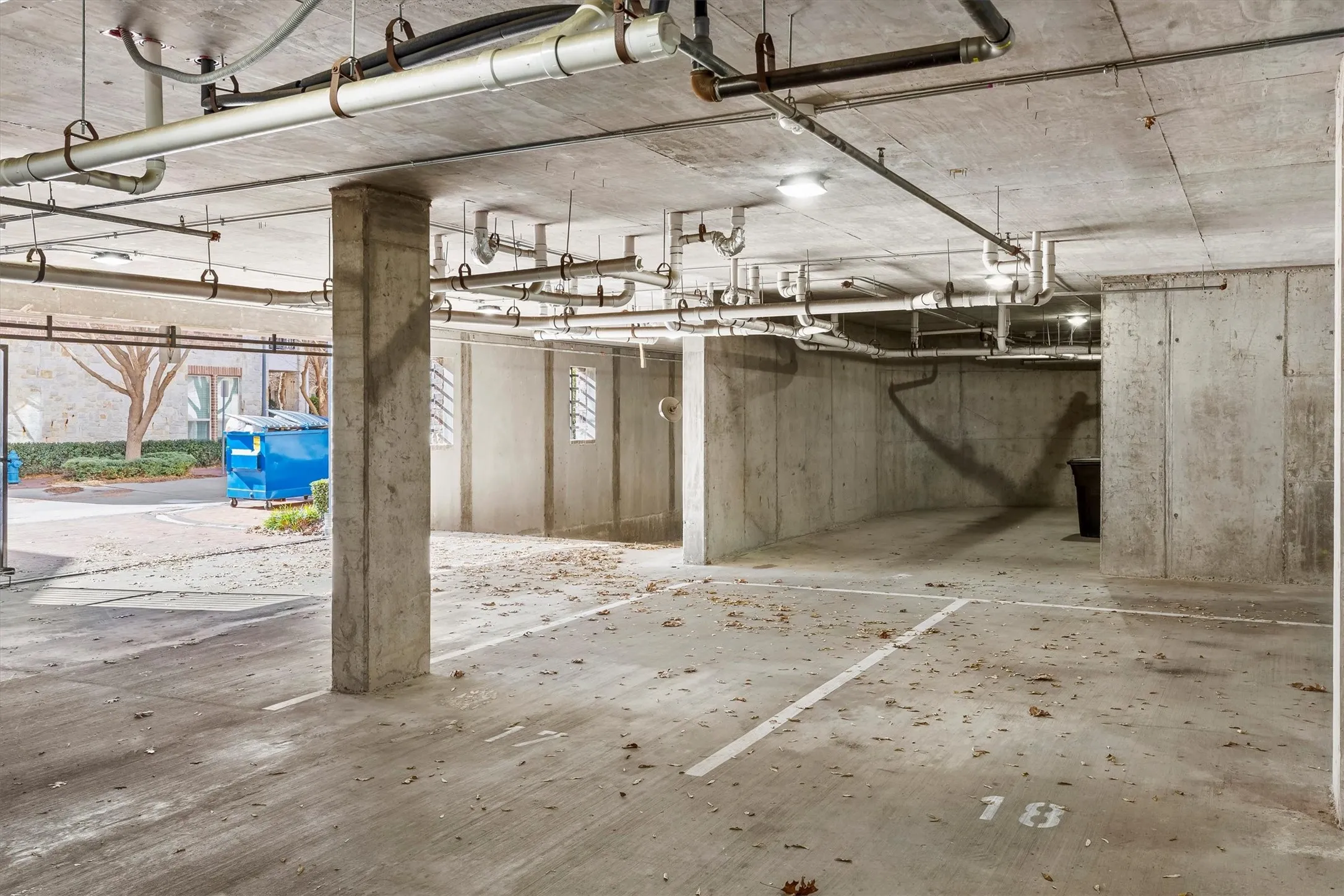 View of parking deck - Assigned parking 17 & 18