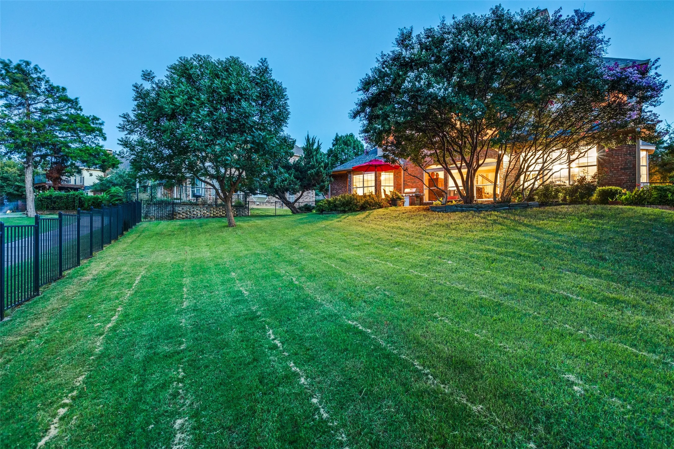 Fenced in yard for the kids and animals.