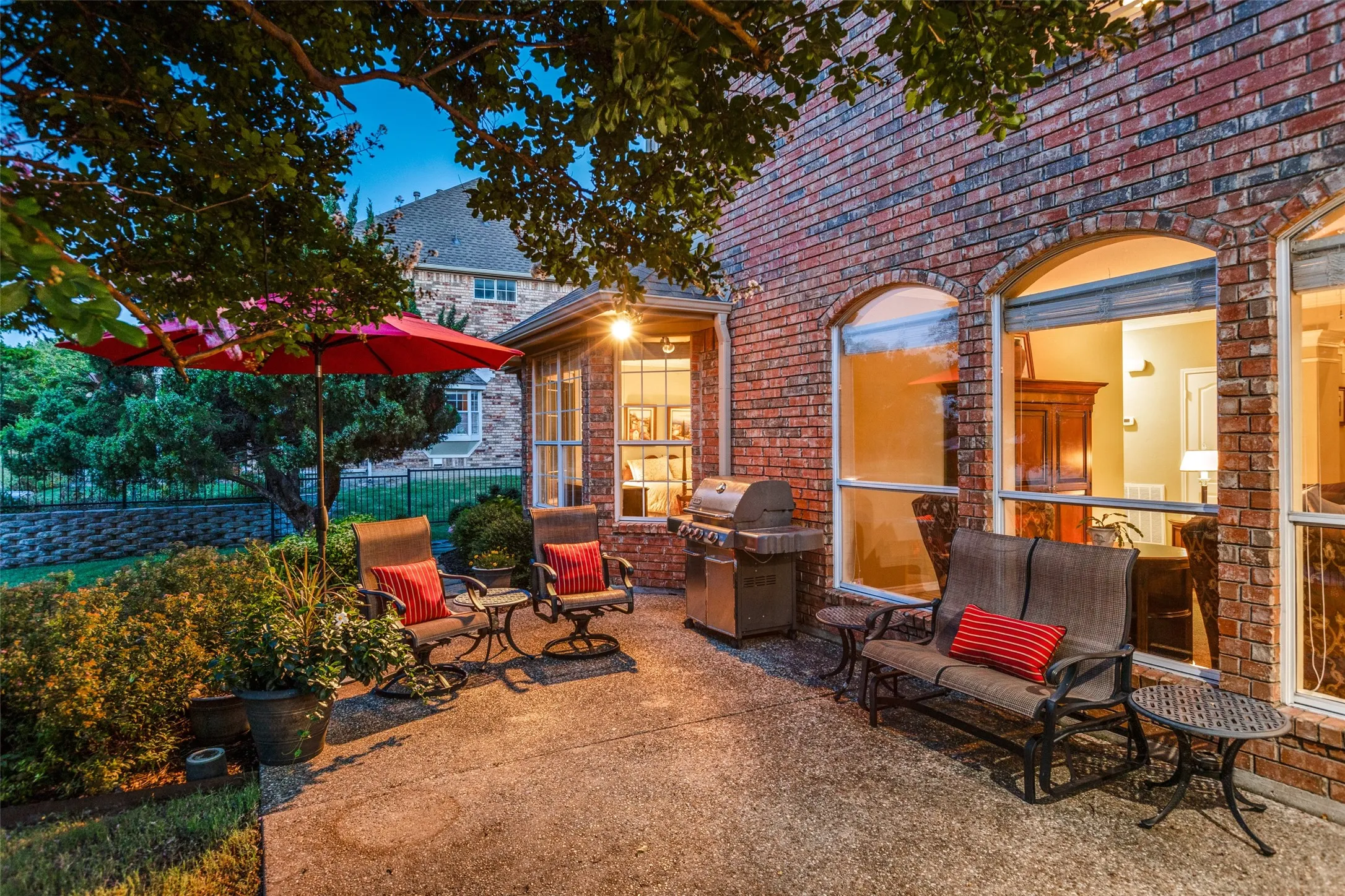 The back patio is a perfect spot to watch the golfers or enjoy your extended back yard.