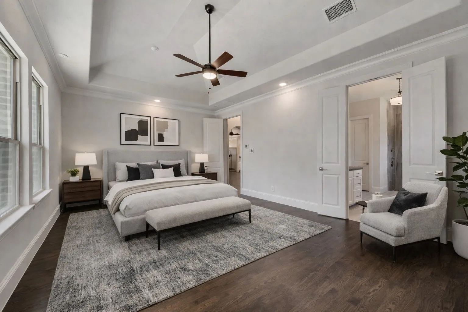 Virtually Staged 1st floor Primary Bedroom