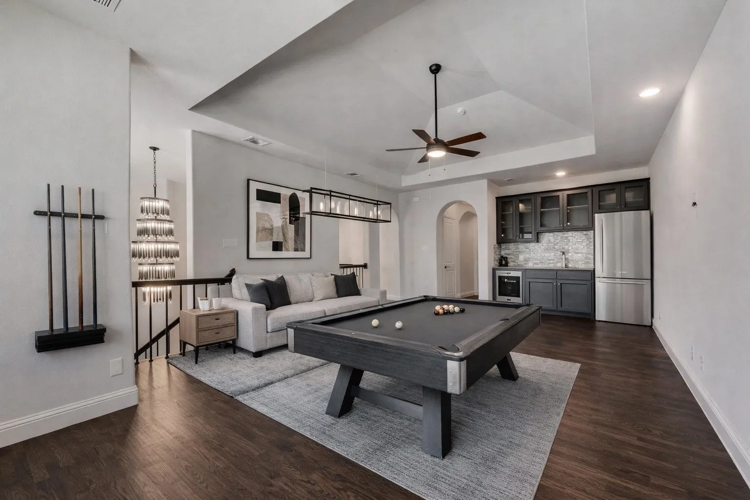 Virtually Staged 2nd floor. There are no fridges in real life.