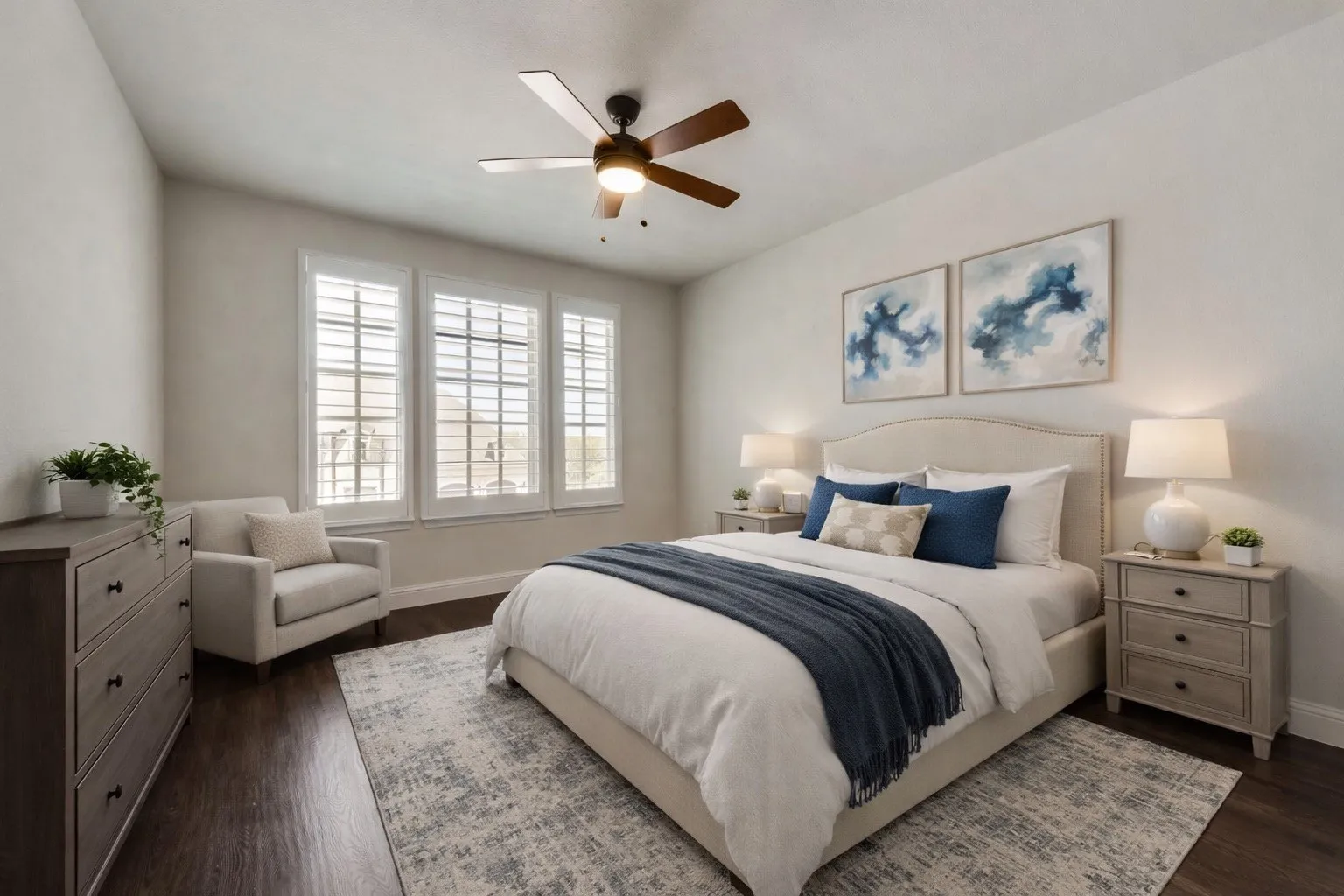 Virtually Staged 2nd floor bedroom