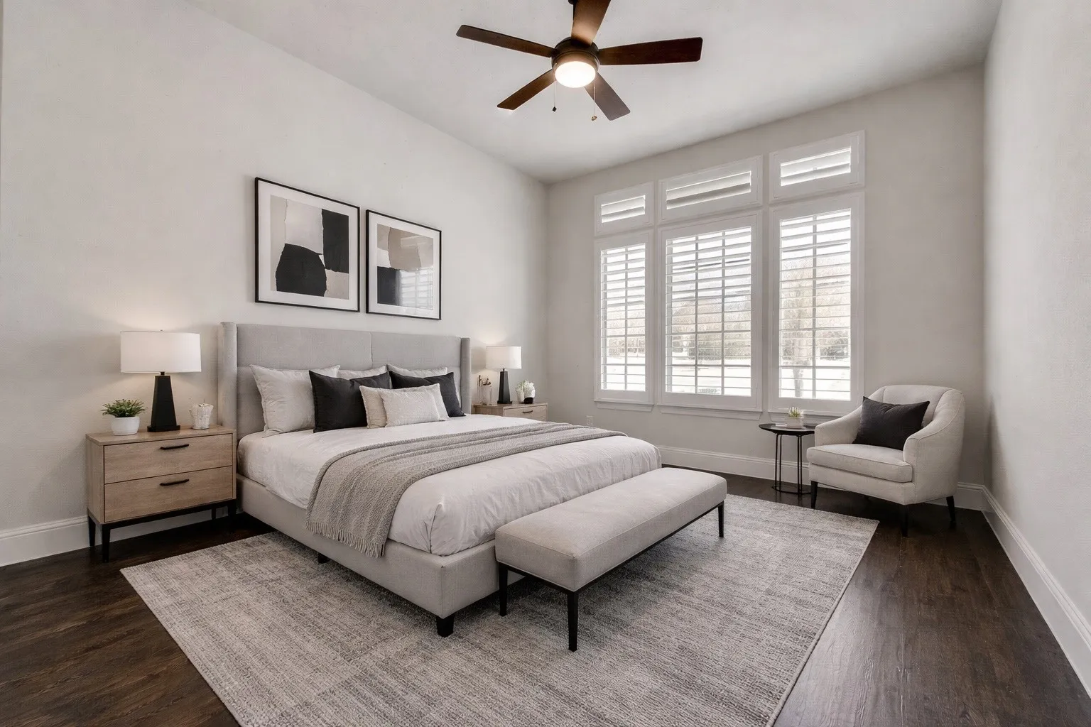 Virtually Staged 1st floor bedroom
