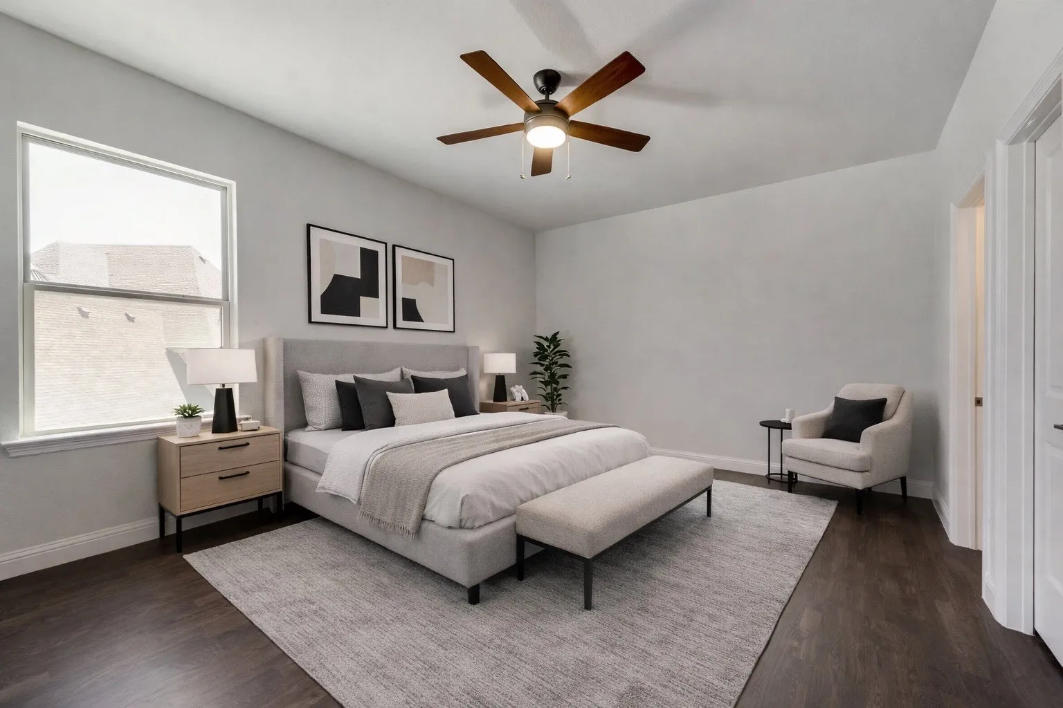 Virtually Staged 2nd floor bedroom